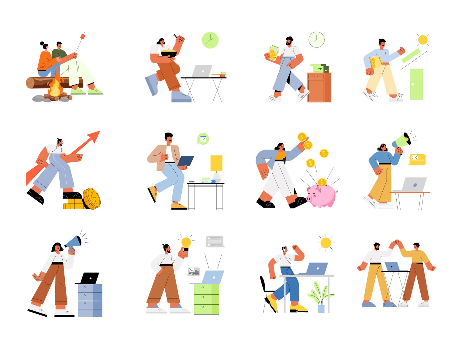 Business Illustration Pack – 42 Flat Vector Illustrations 5