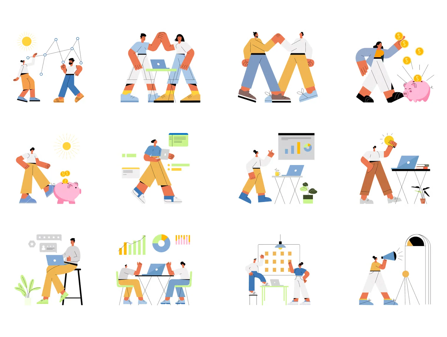 Business Illustration Pack – 42 Flat Vector Illustrations 6