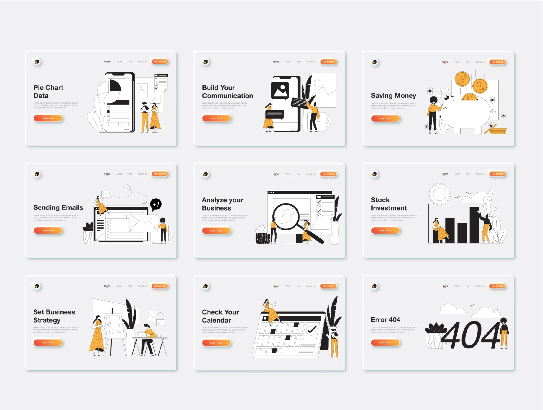 Business Management Illustration Kit 4