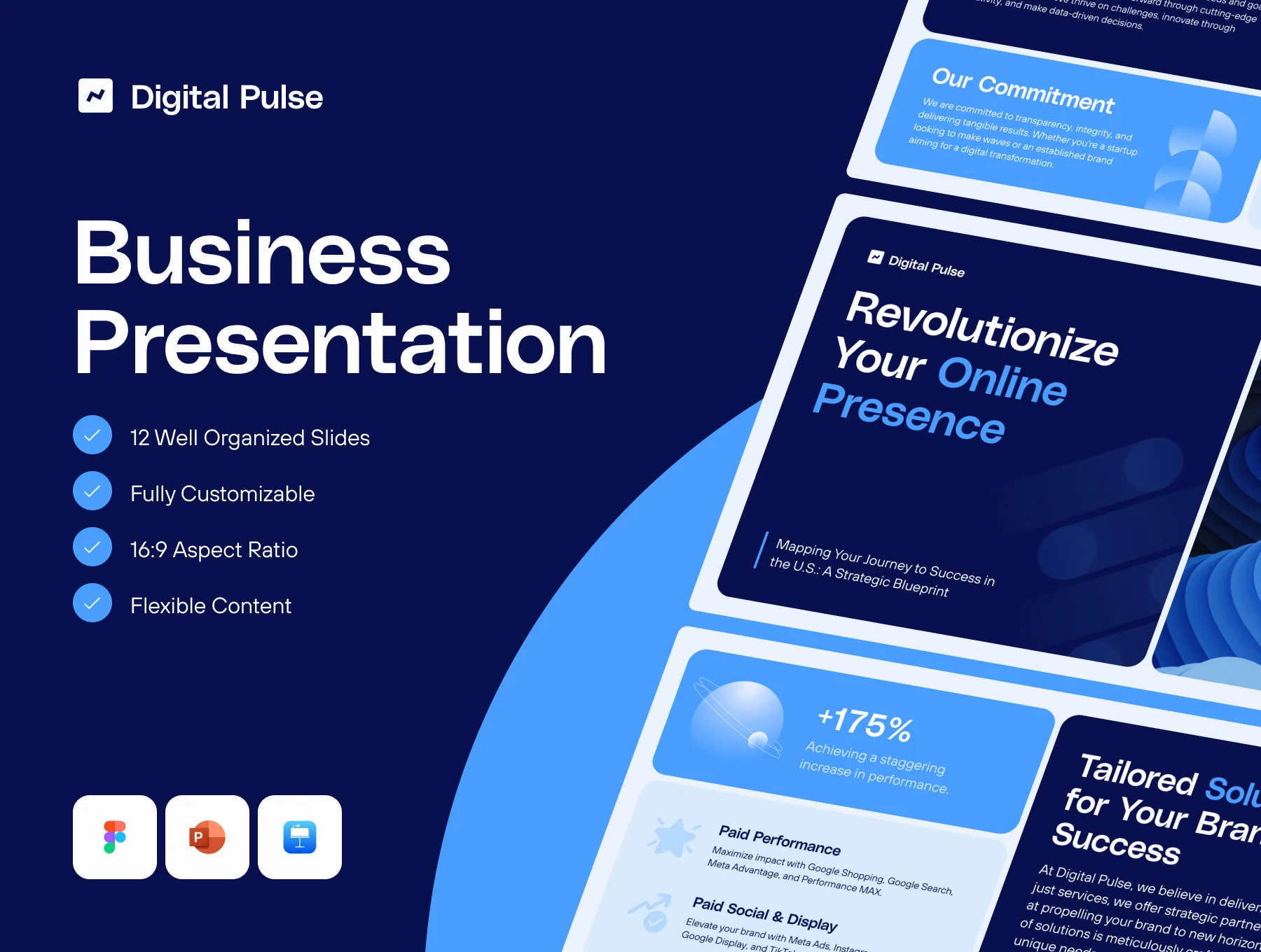 Business Presentation Template — Digital Pulse