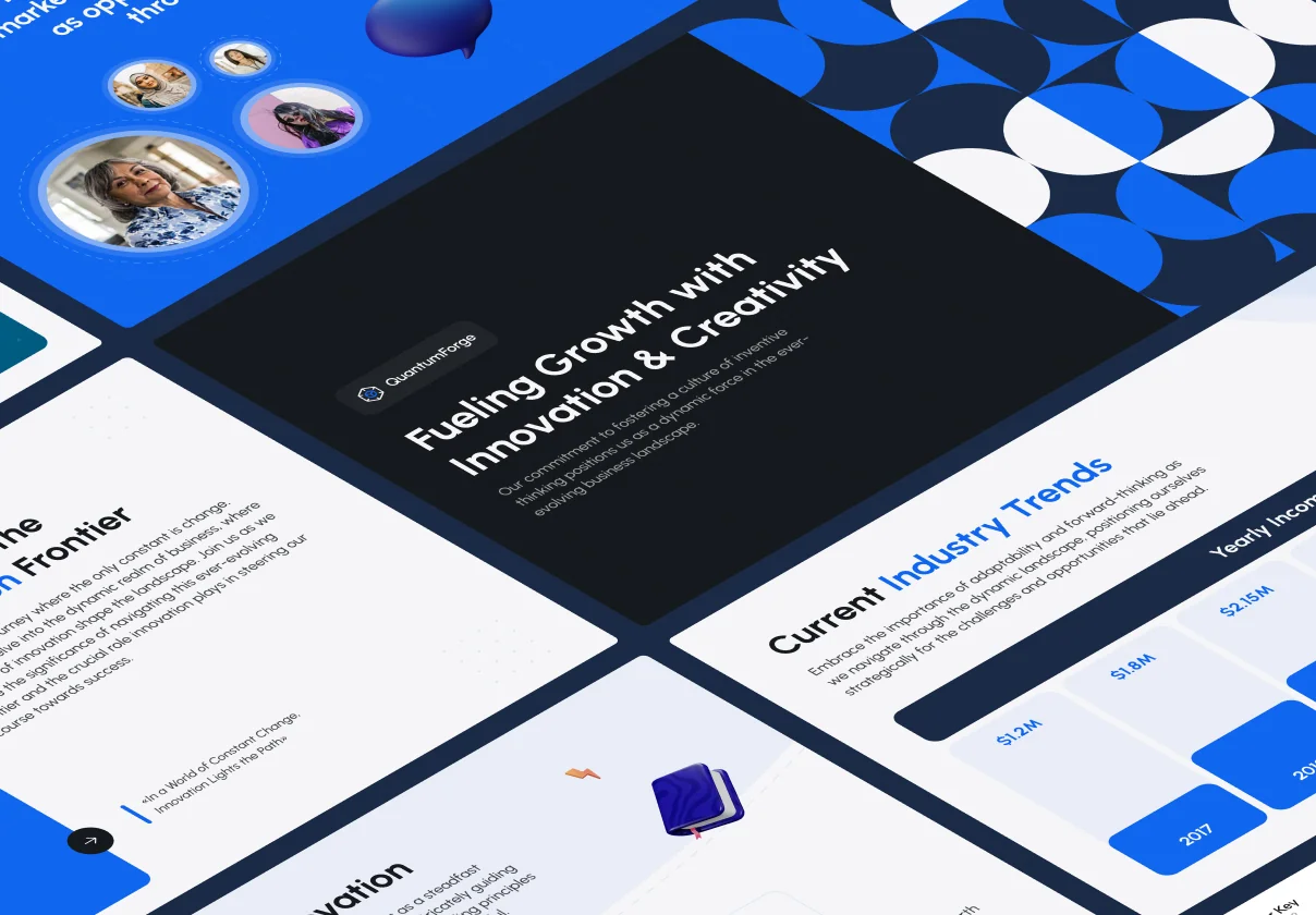 Business Presentation Template — Quantum Forge