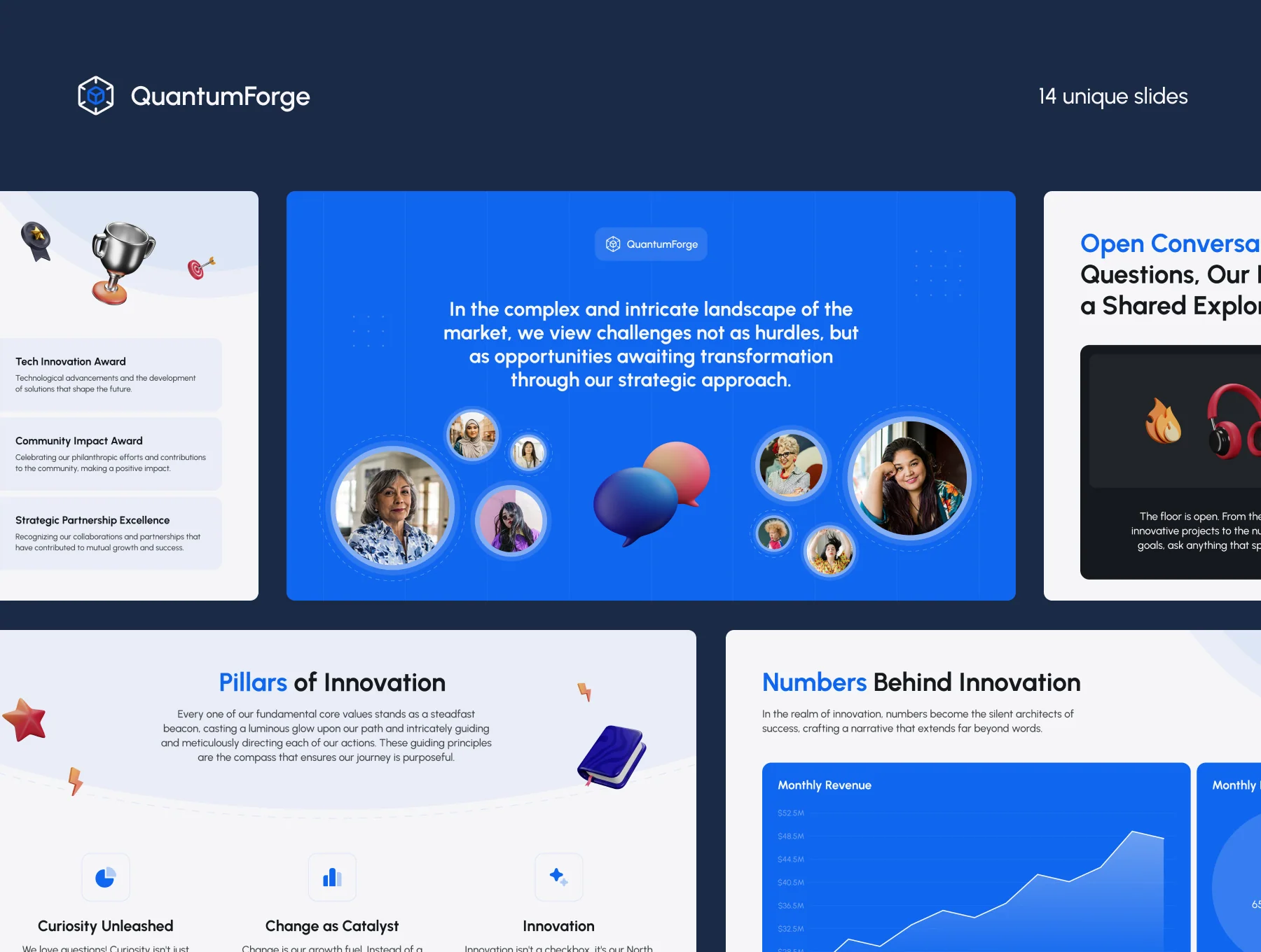 Business Presentation Template — Quantum Forge 3