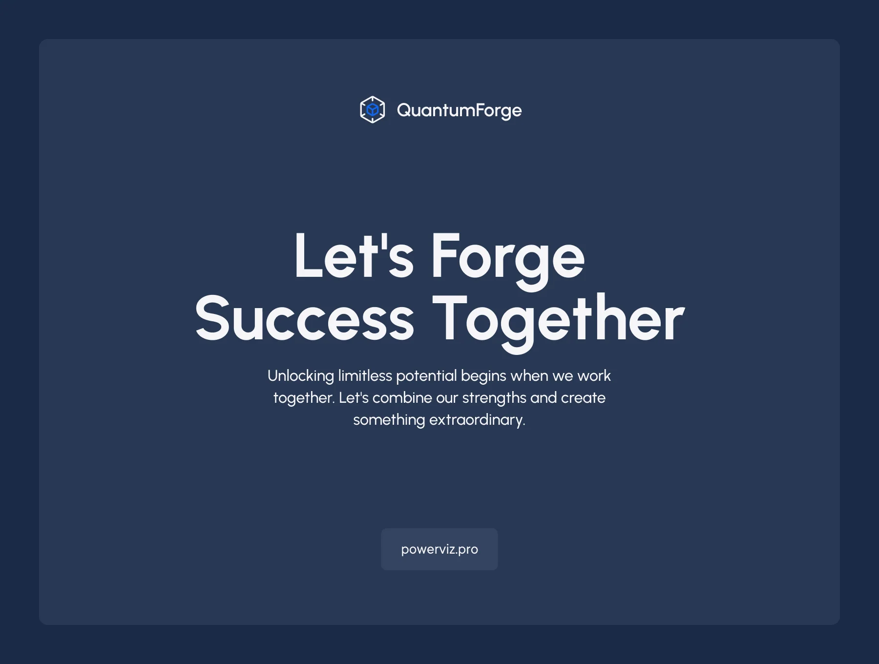 Business Presentation Template — Quantum Forge 4