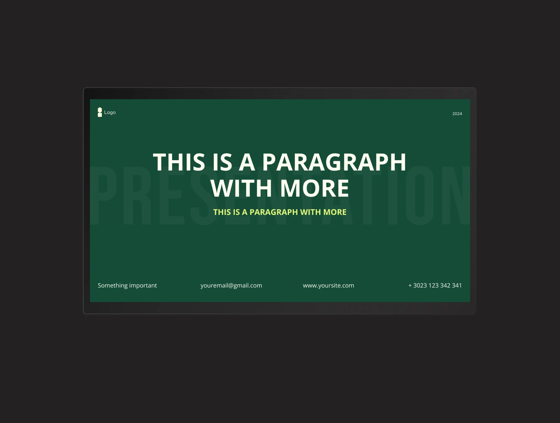 Business  presentation template 7