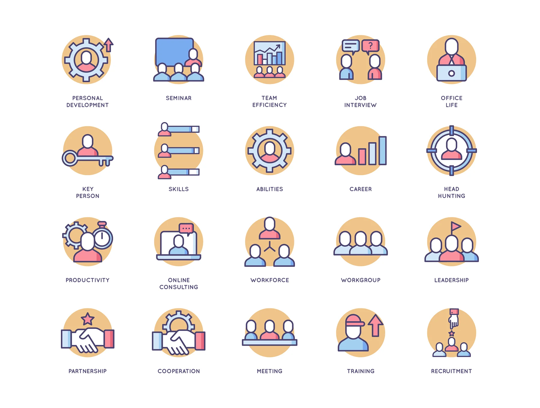85 Business Icons | Butterscotch Series 2