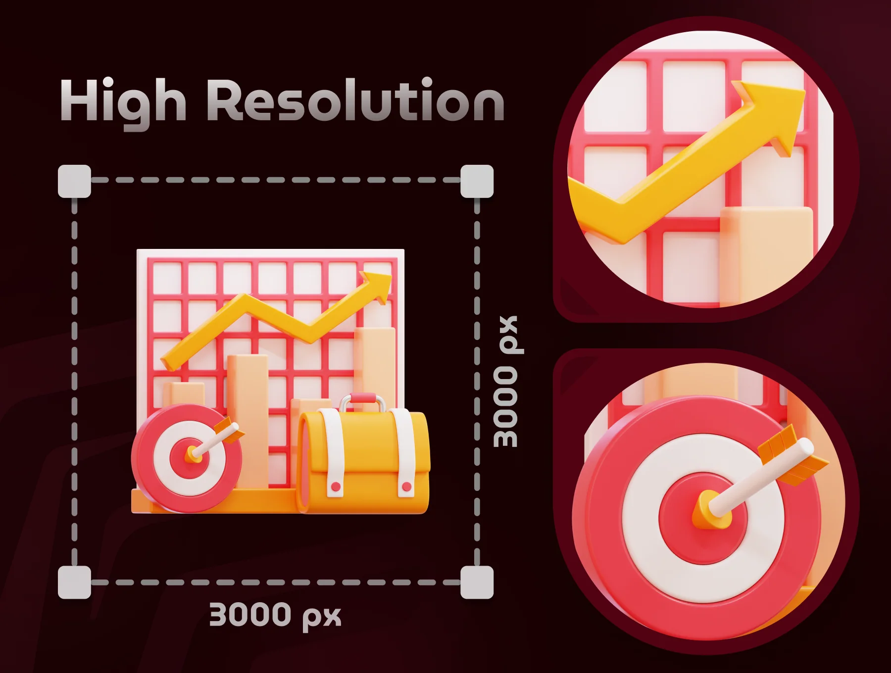 Business Startup 3D Icon Set 4