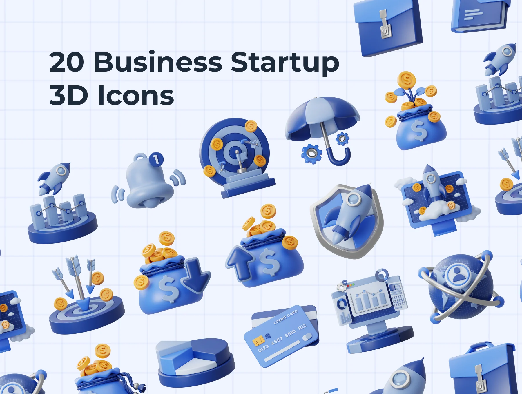 Business Startup 3D Icons 5