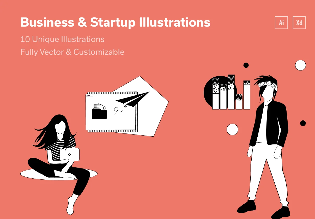 Business & Startup Vector Illustrations