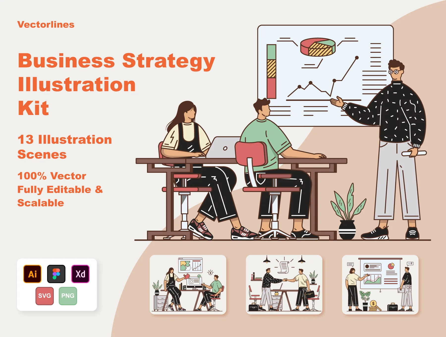 Business Strategy Illustration Kit