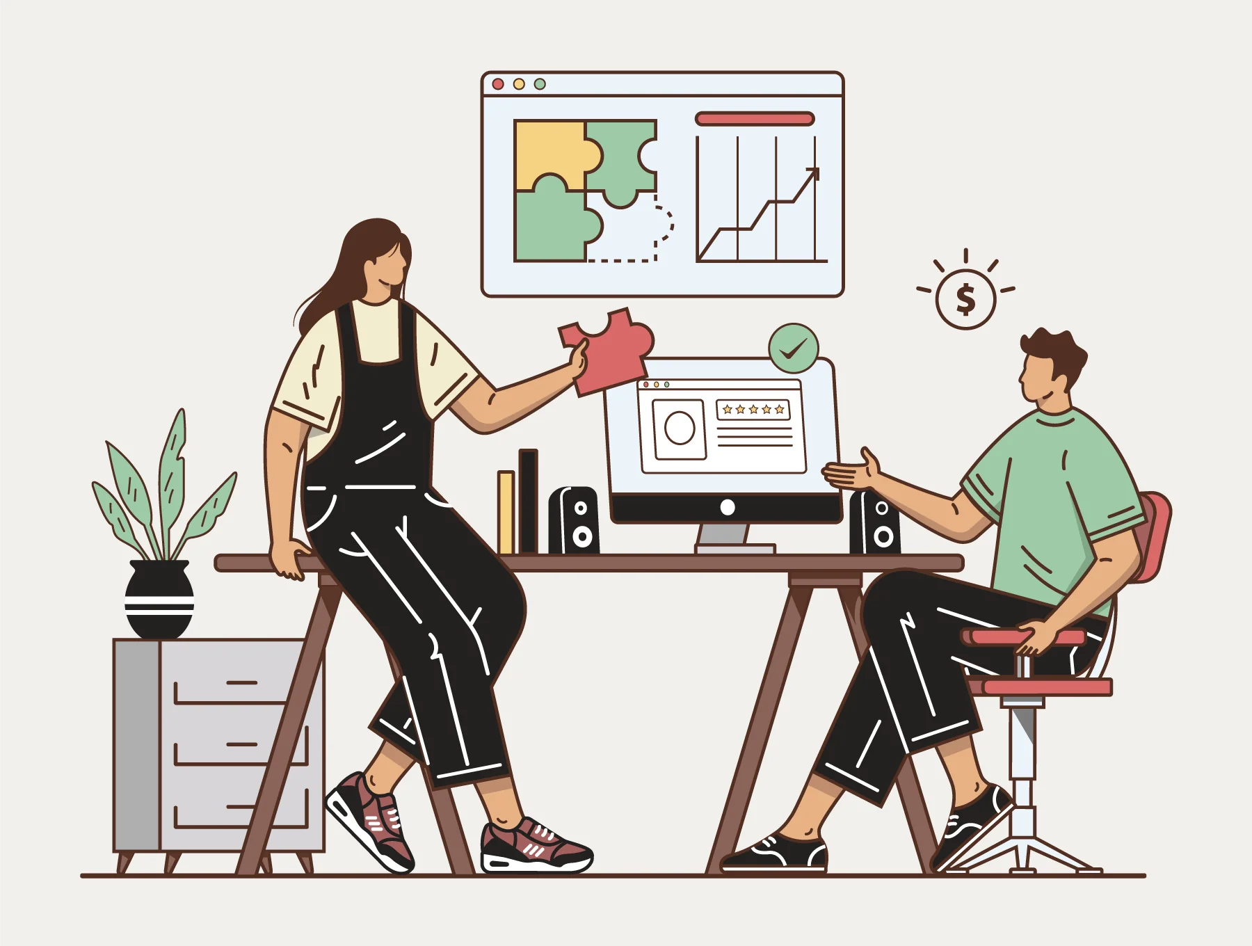 Business Strategy Illustration Kit 6