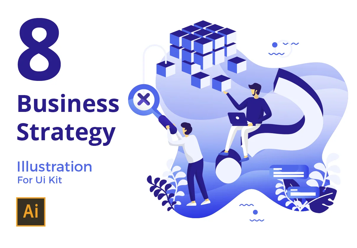 Business Strategy set Illustration