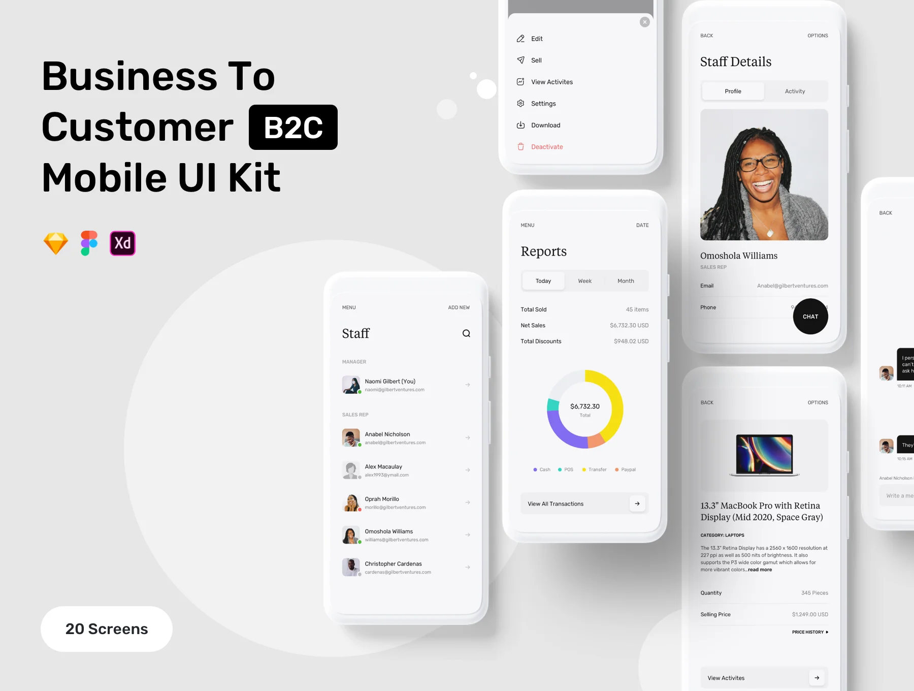 Business To Customer (B2C) Mobile UI Kit