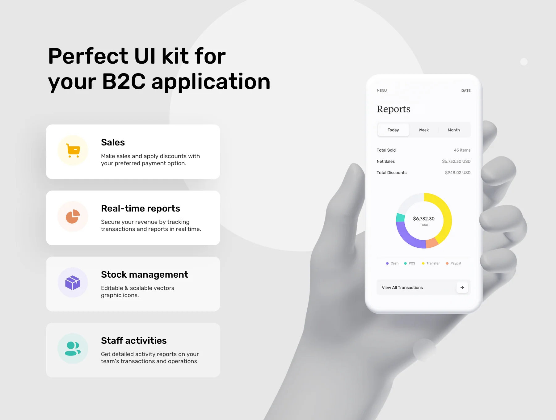 Business To Customer (B2C) Mobile UI Kit 4