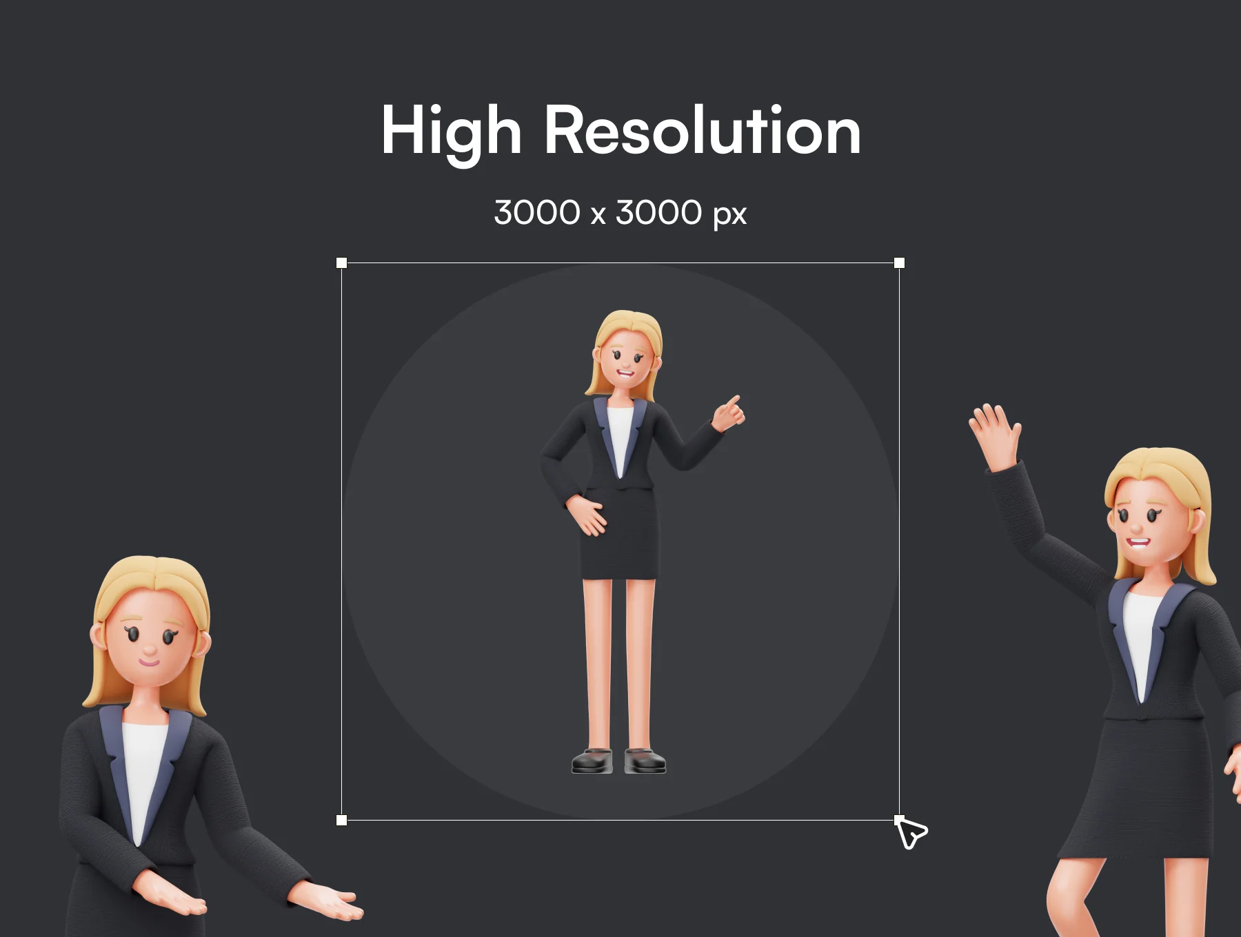Business Woman 3D Character 4