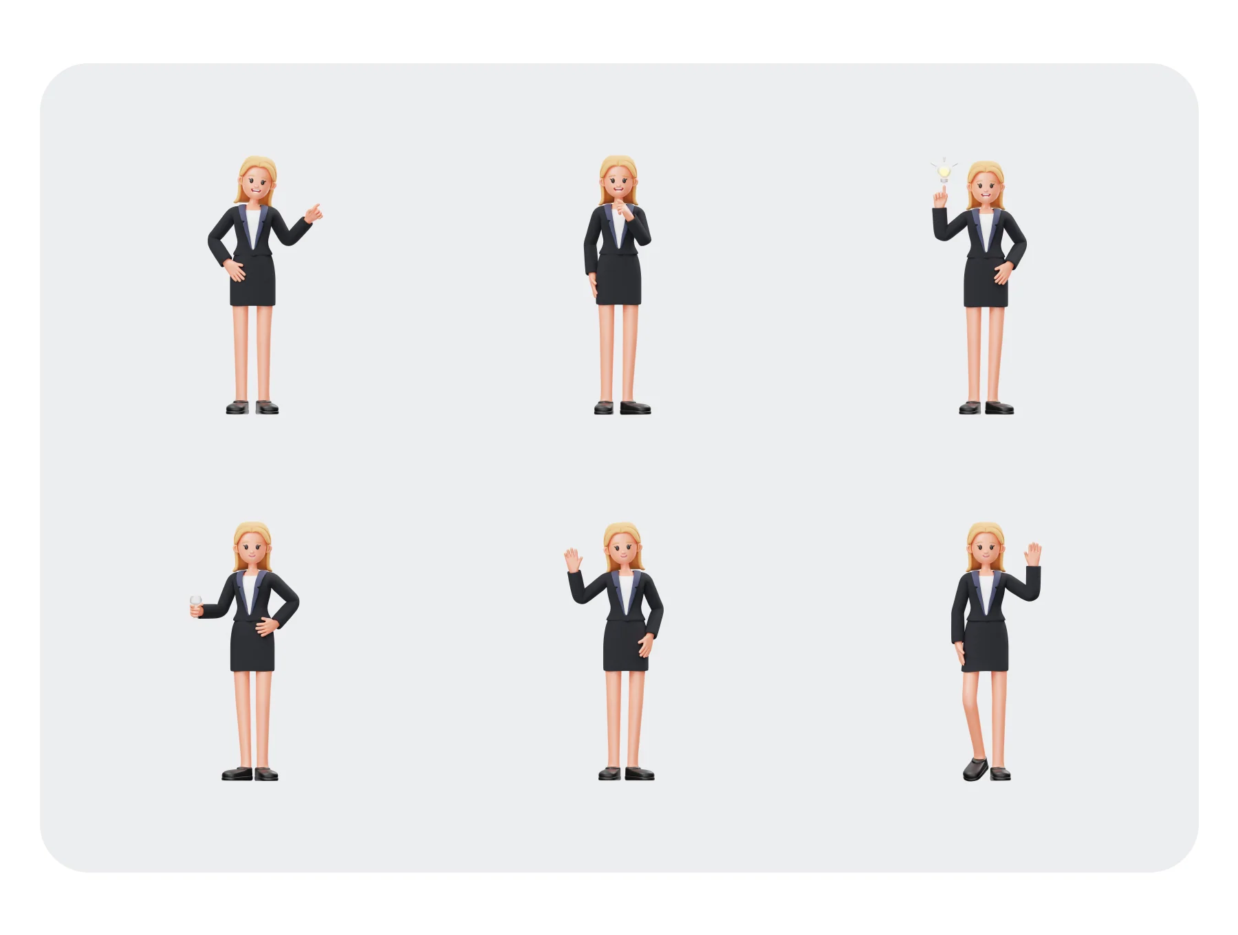 Business Woman 3D Character 6