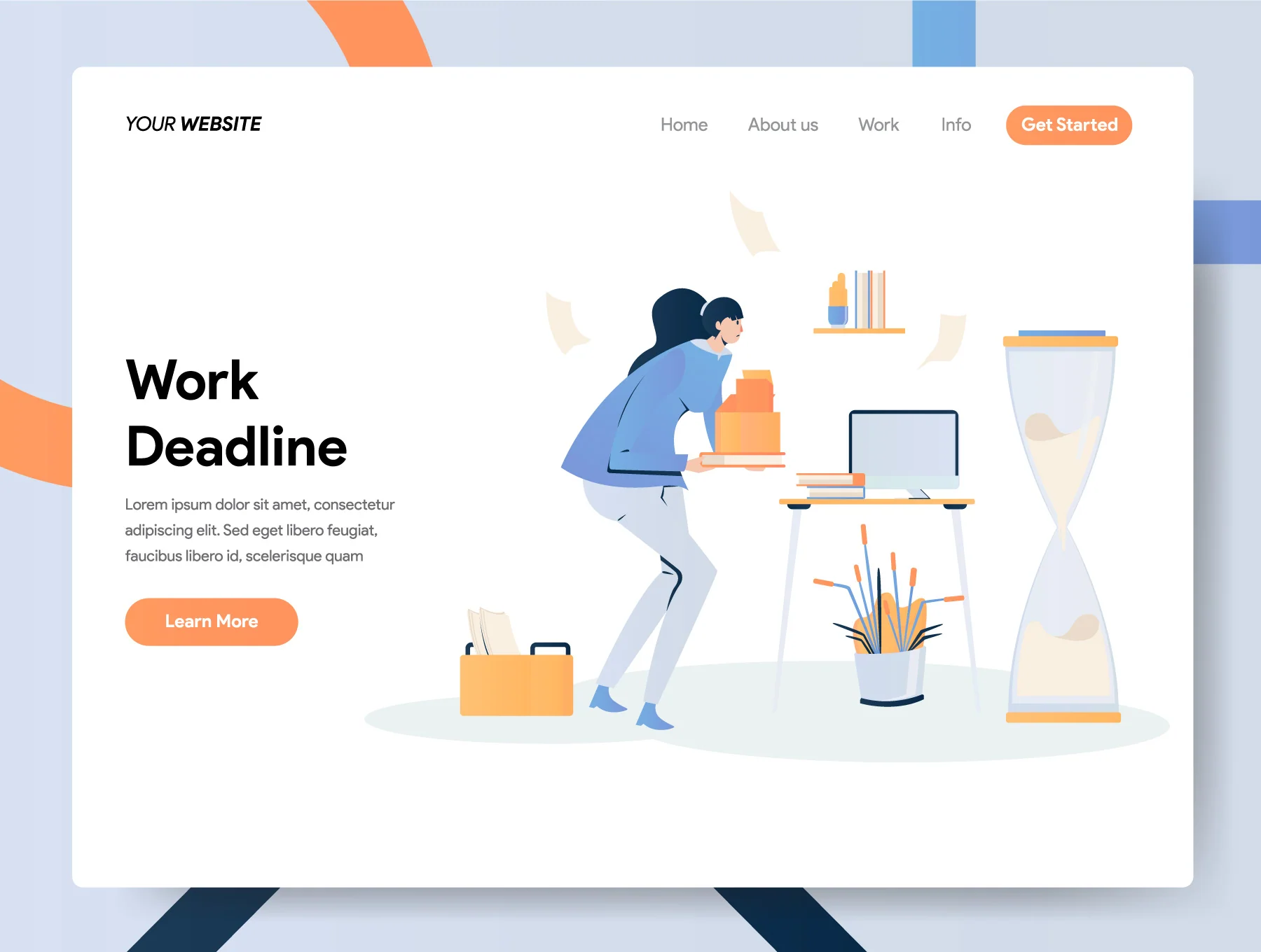 Businessman Working and Managing Task Illustration Concept 4