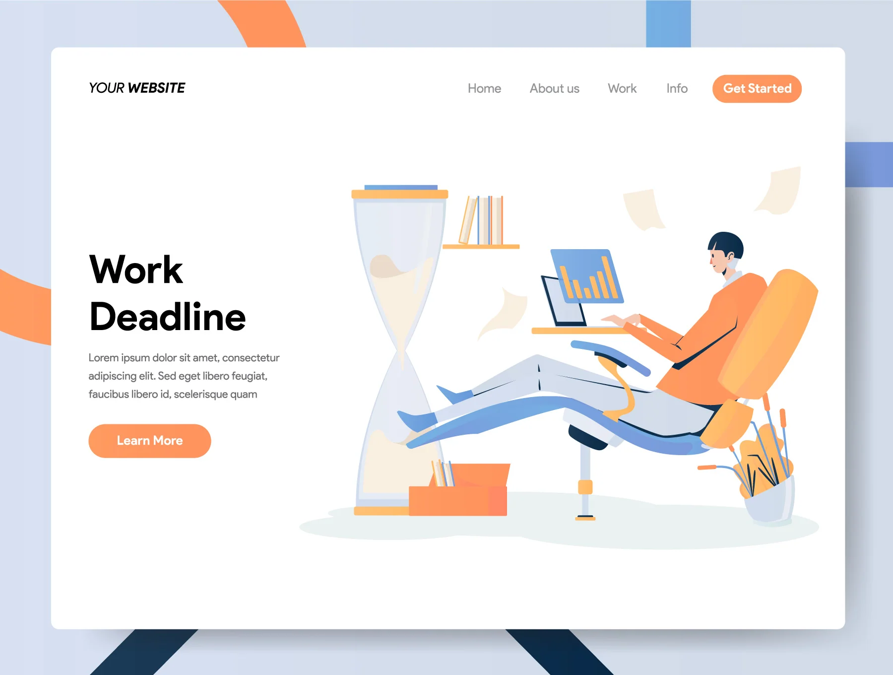 Businessman Working and Managing Task Illustration Concept 5