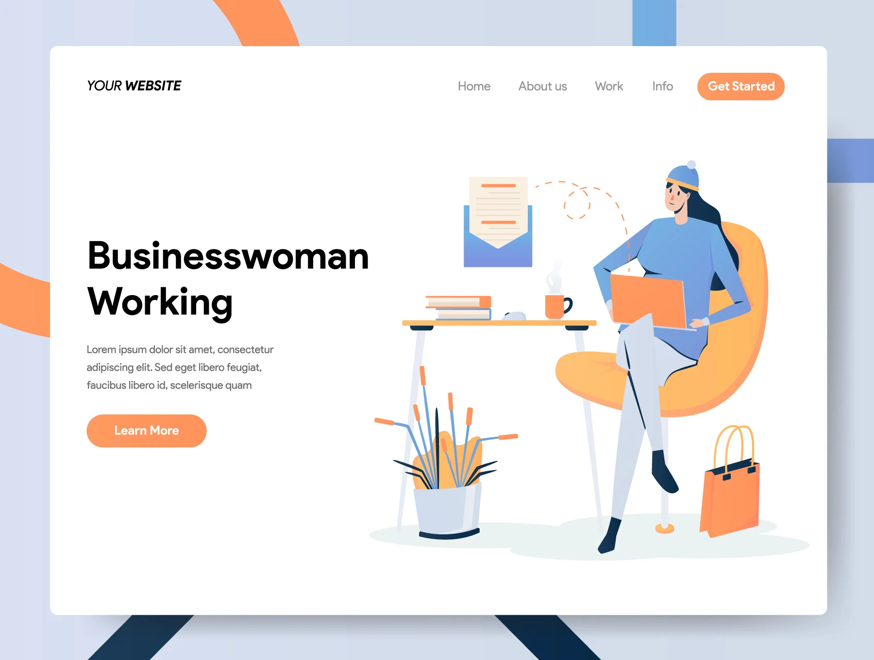 Businessman Working and Managing Task Illustration Concept 6
