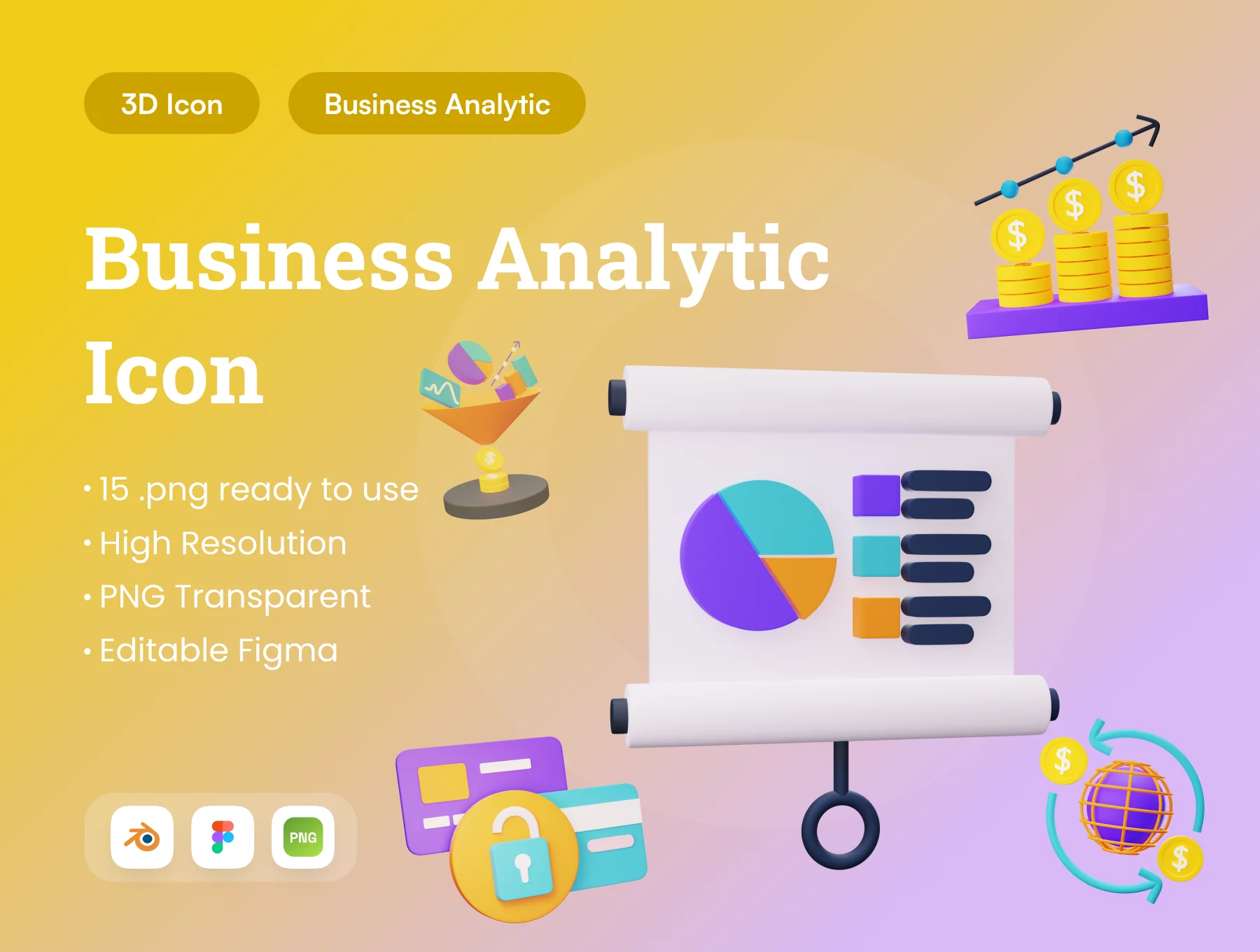 Busniness Analytic 3D Illustration