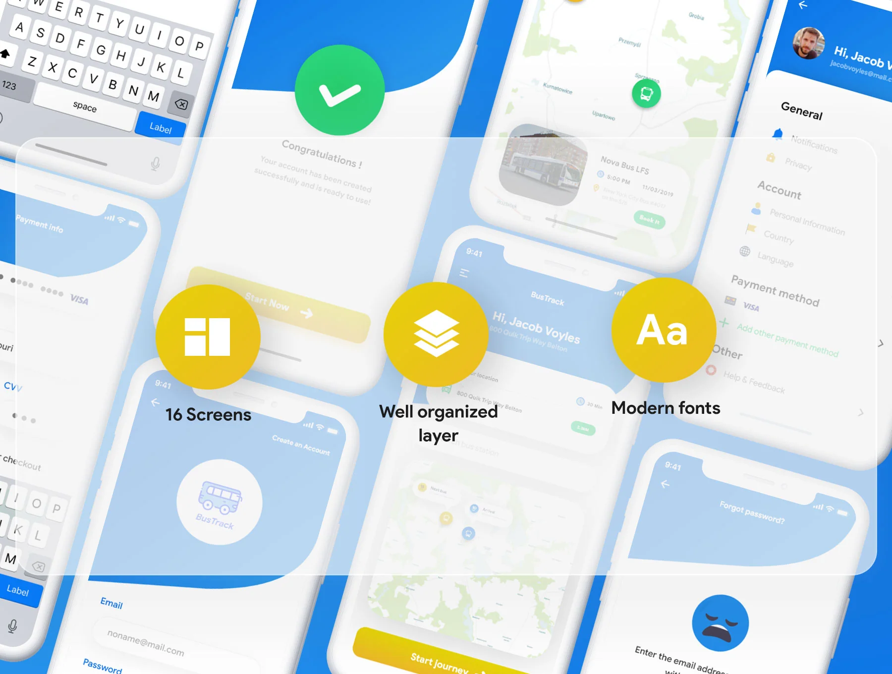 BusTracker app UI Kit 2