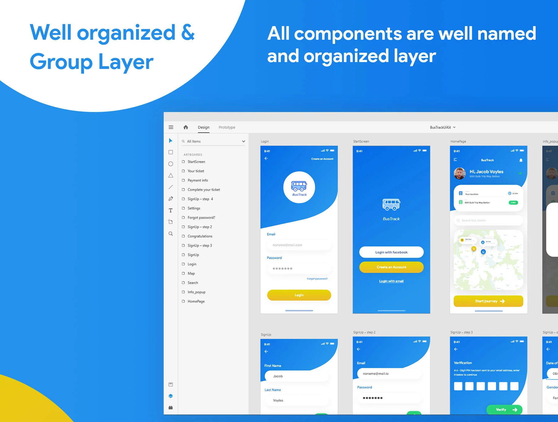 BusTracker app UI Kit 3