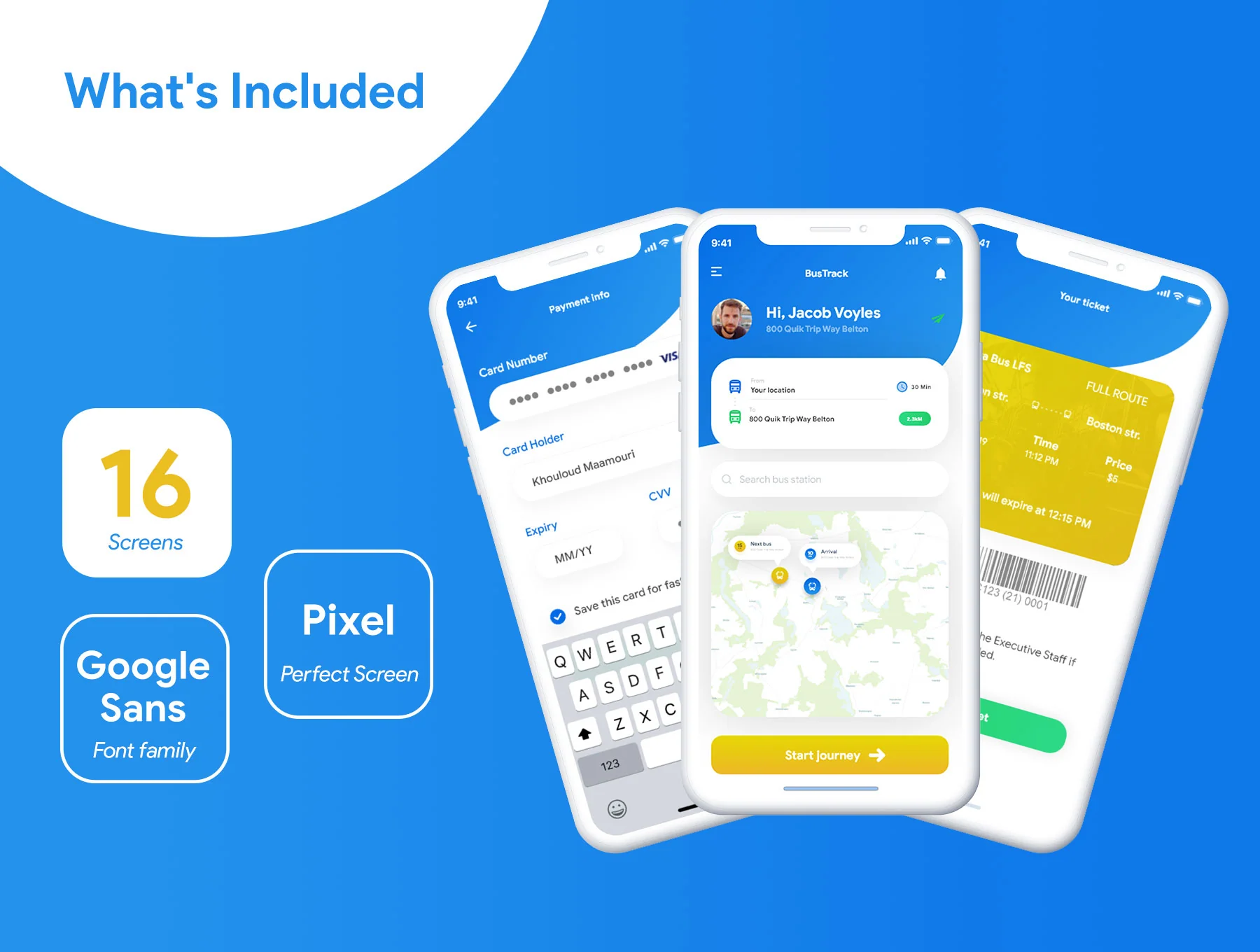 BusTracker app UI Kit 4