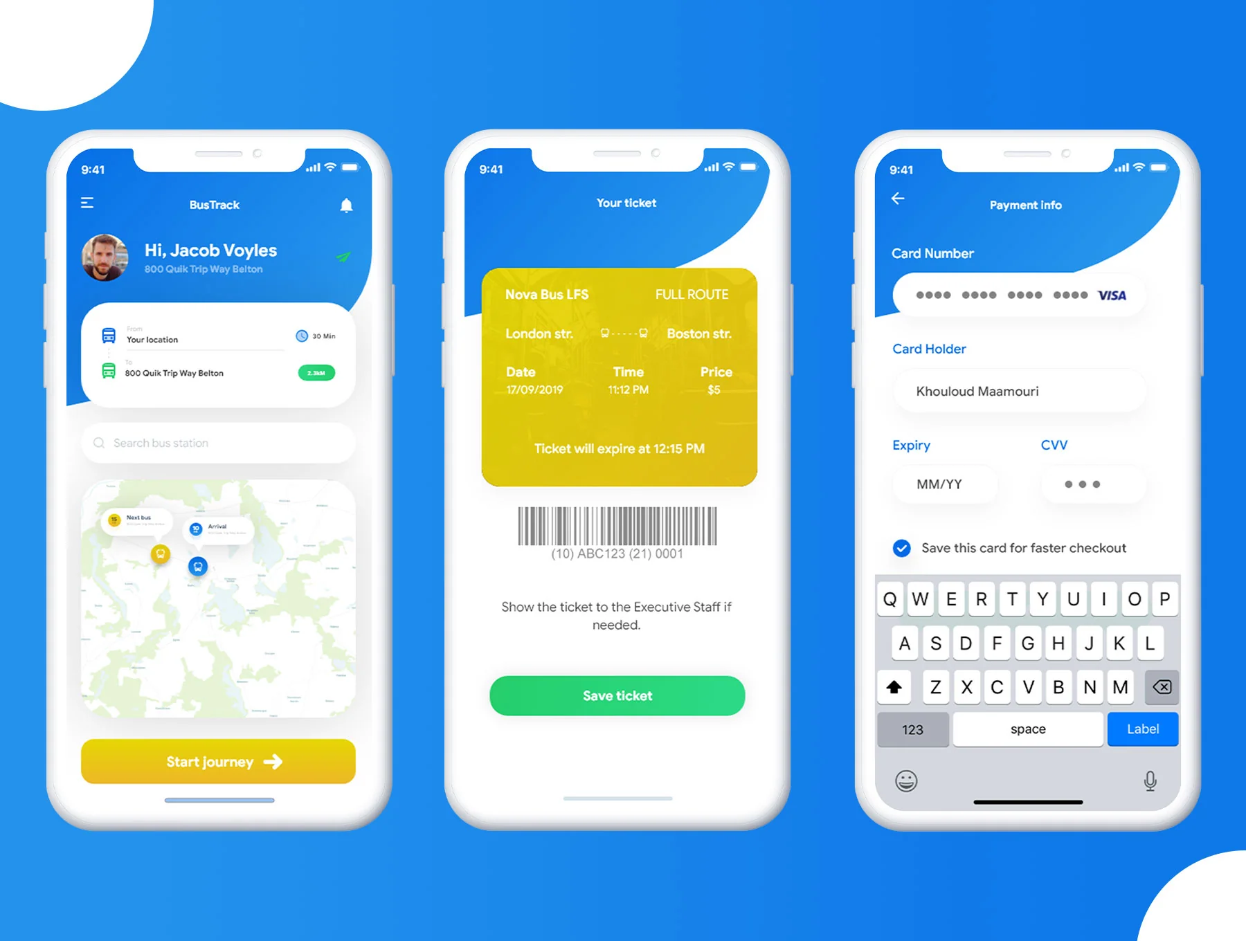 BusTracker app UI Kit 5
