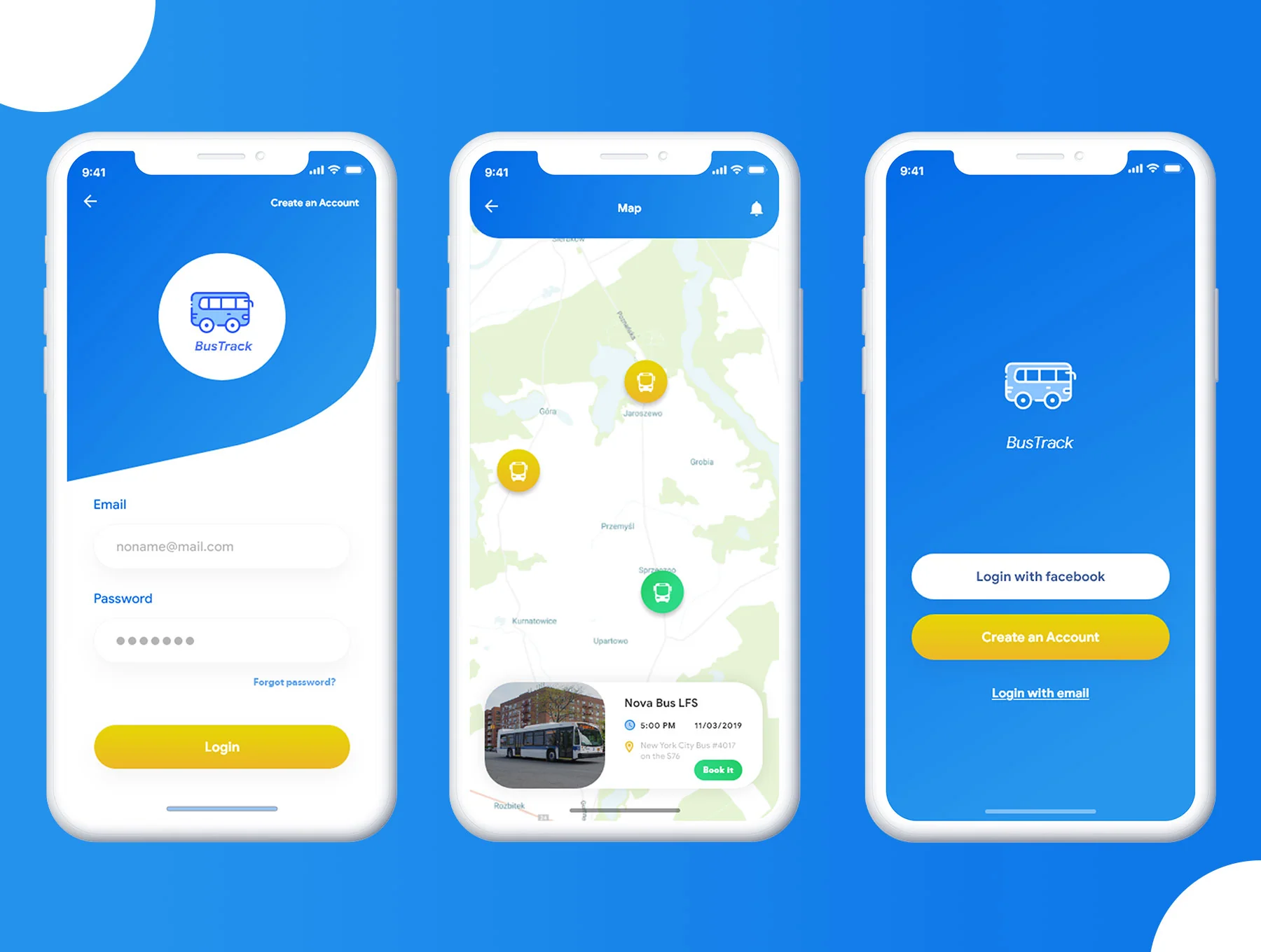 BusTracker app UI Kit 6