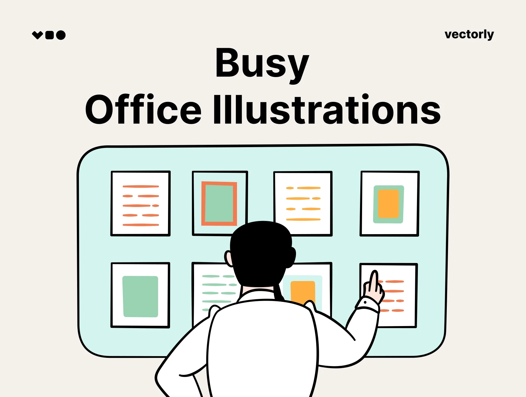 Busy Office Illustrations