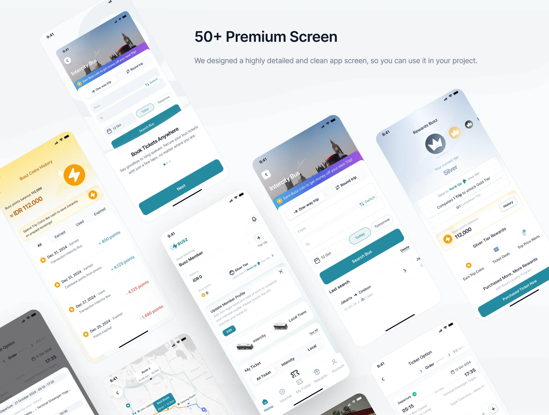 Busz - Bus Ticket Booking Mobile App UI KIT 3