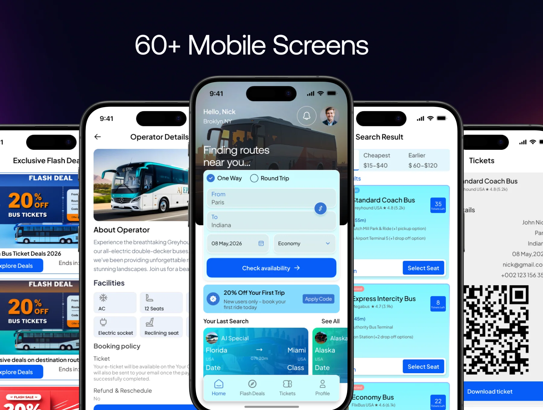 Busza-Bus Ticket Booking Mobile App Figma Ui Kit 4