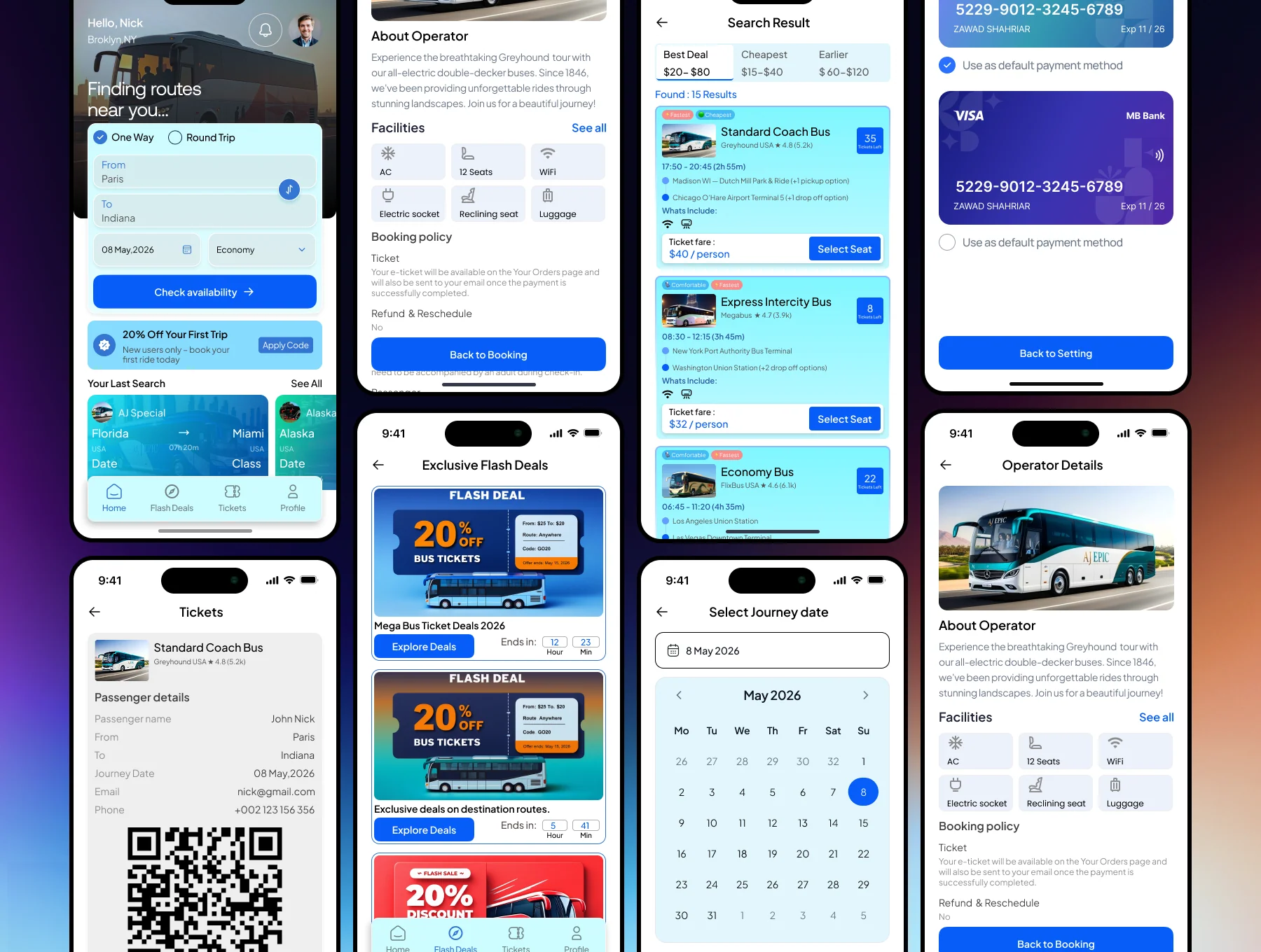 Busza-Bus Ticket Booking Mobile App Figma Ui Kit 5