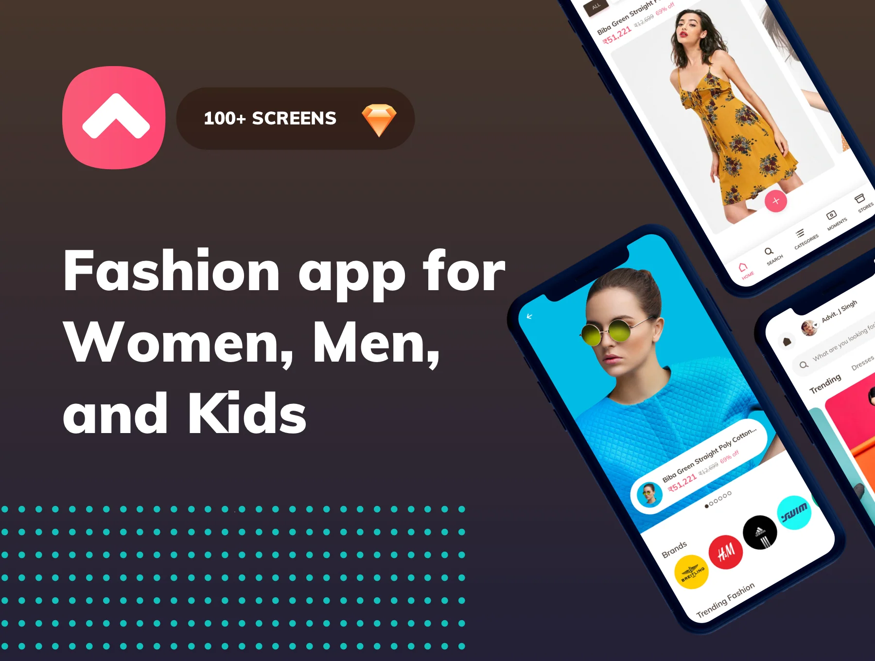 Button up fashion mobile app - UI kit