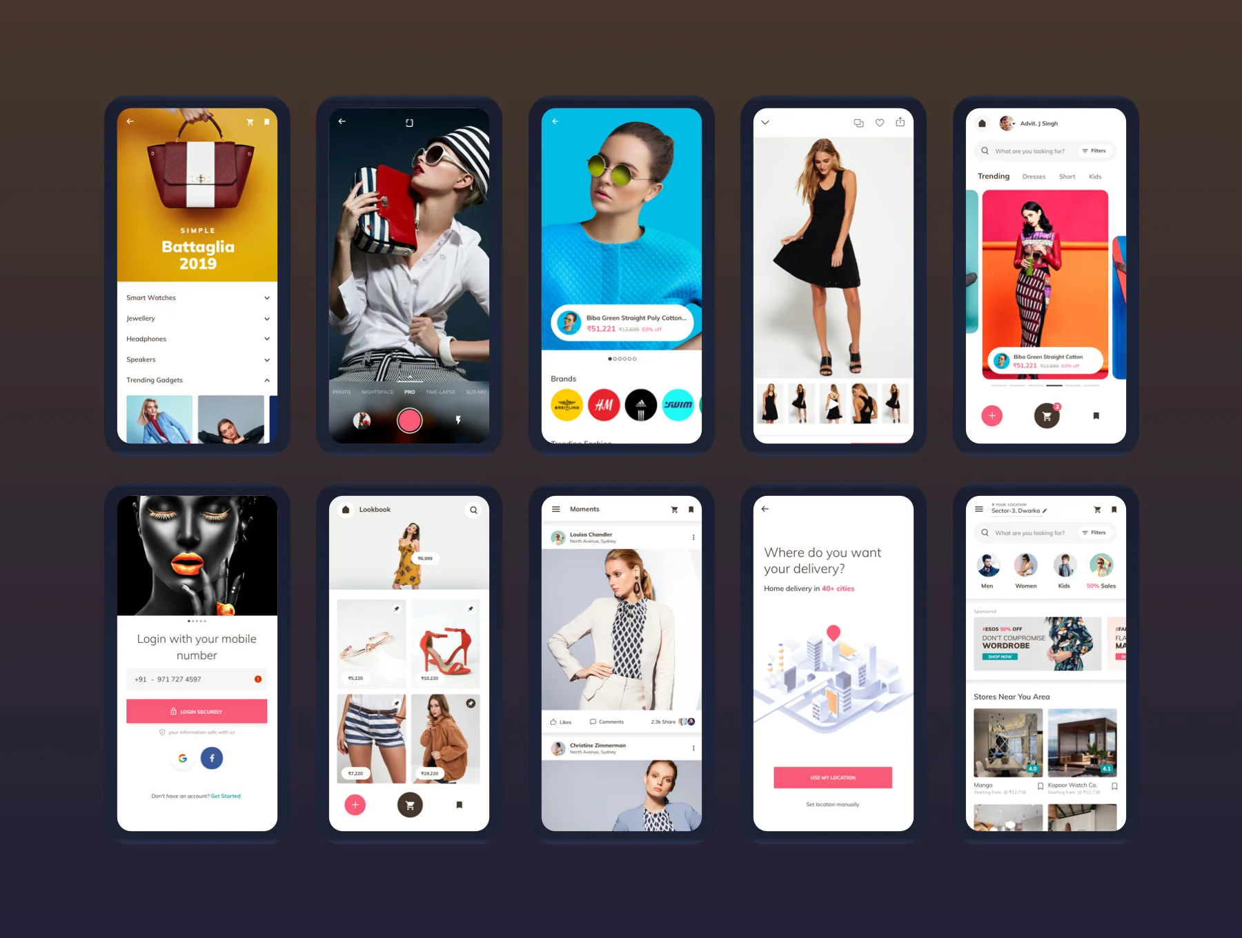 Button up fashion mobile app - UI kit 2