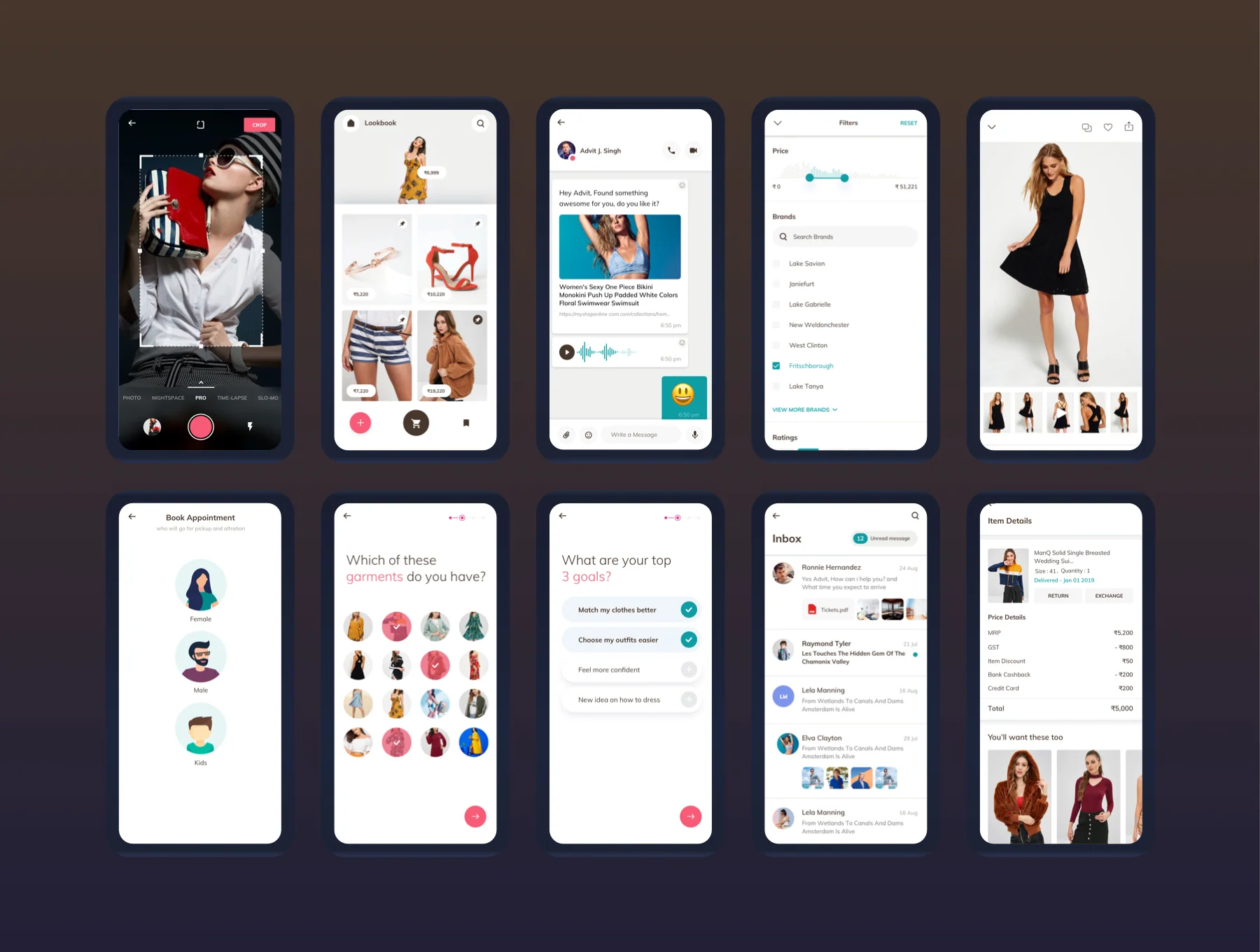 Button up fashion mobile app - UI kit 5