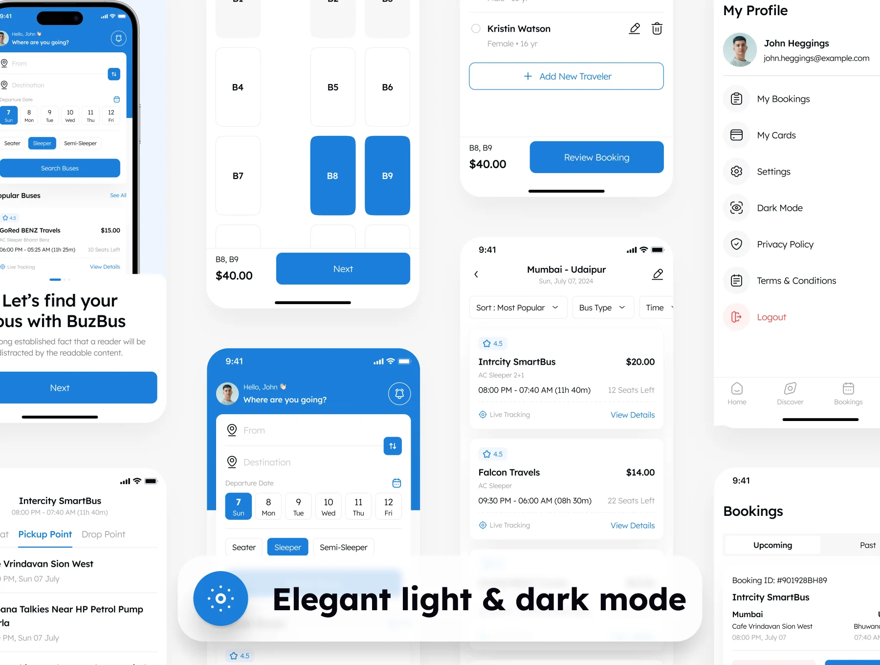 Buzbus - Bus Ticket Booking App UI Kit 5