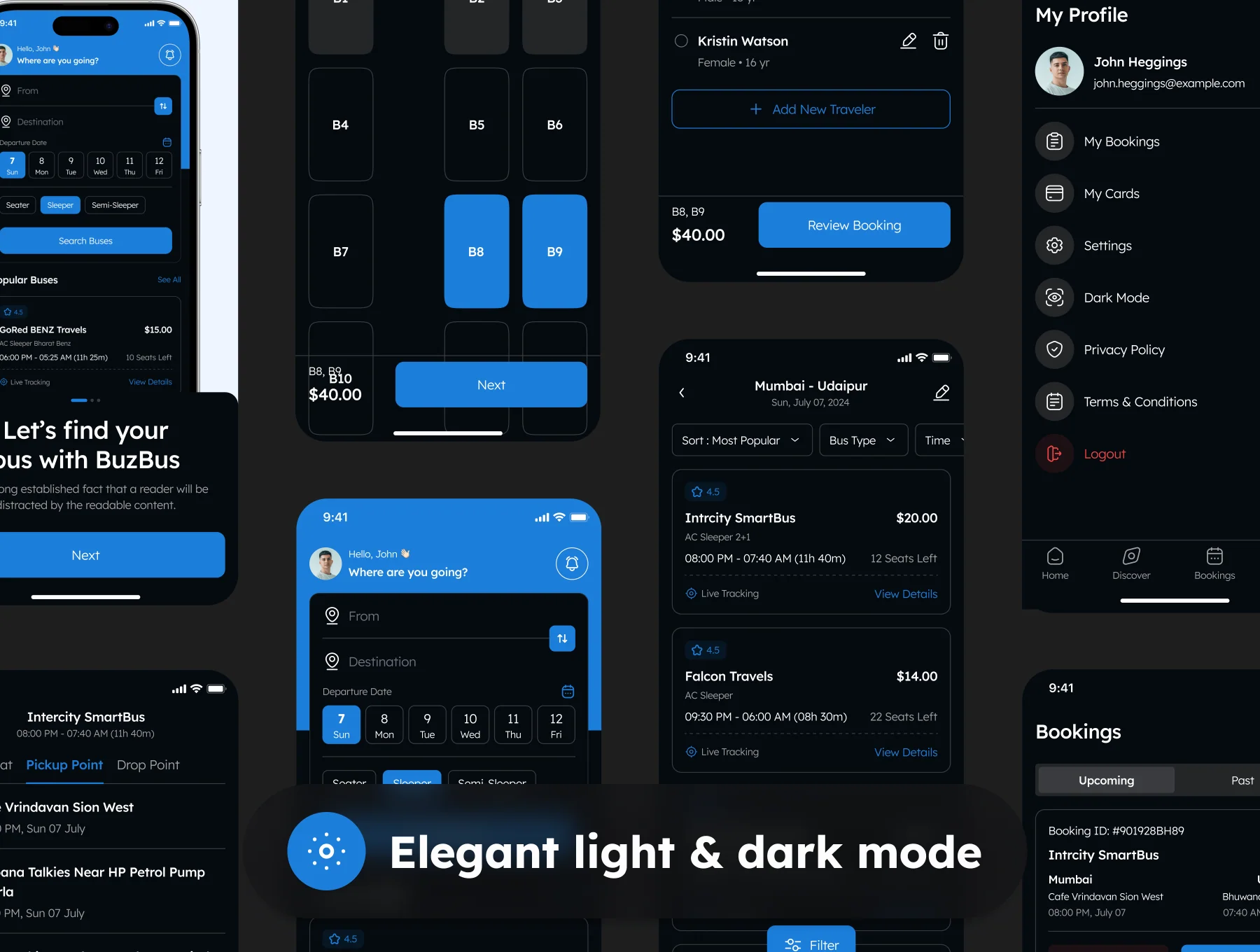 Buzbus - Bus Ticket Booking App UI Kit 6