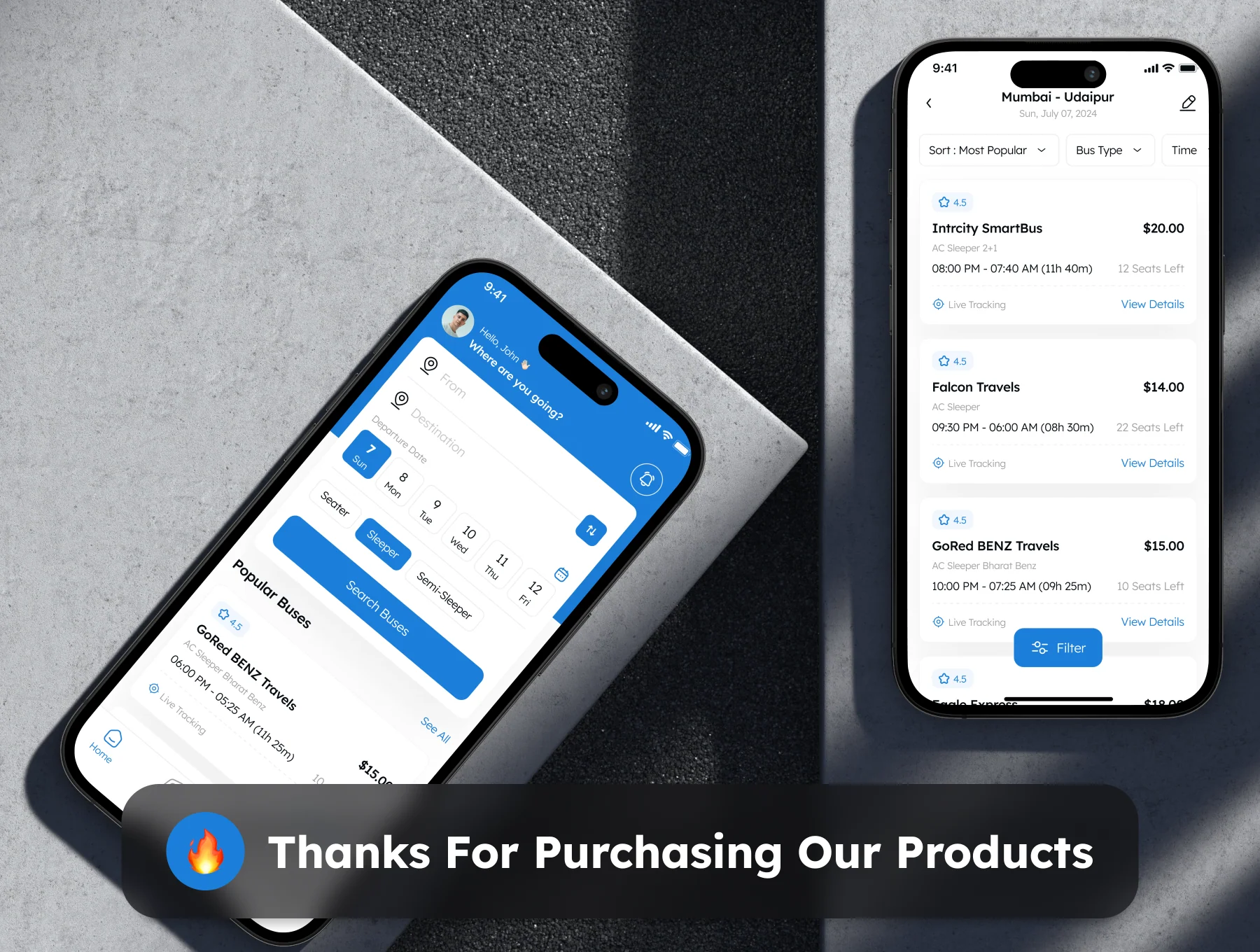 Buzbus - Bus Ticket Booking App UI Kit 8