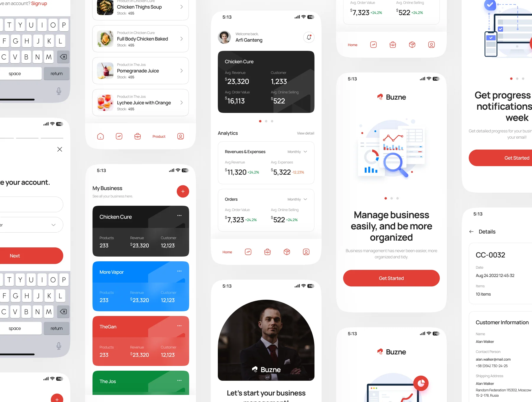 Business Management Mobile App UI Kit - Buzne 5