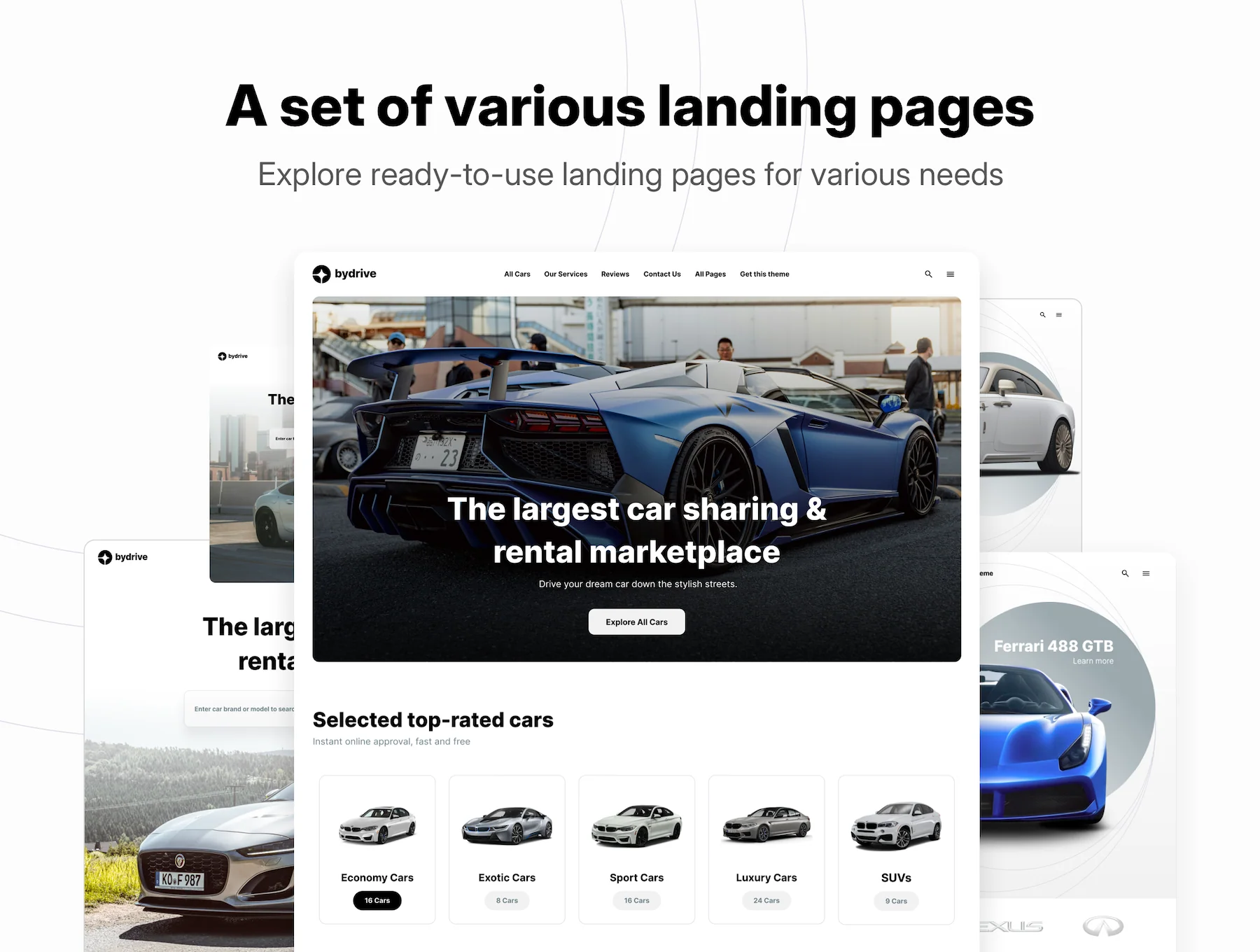 ByDrive - car rental and auto dealership template for Framer 6