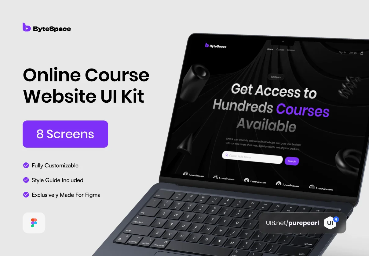 ByteSpace - Online Course Website UI KIt