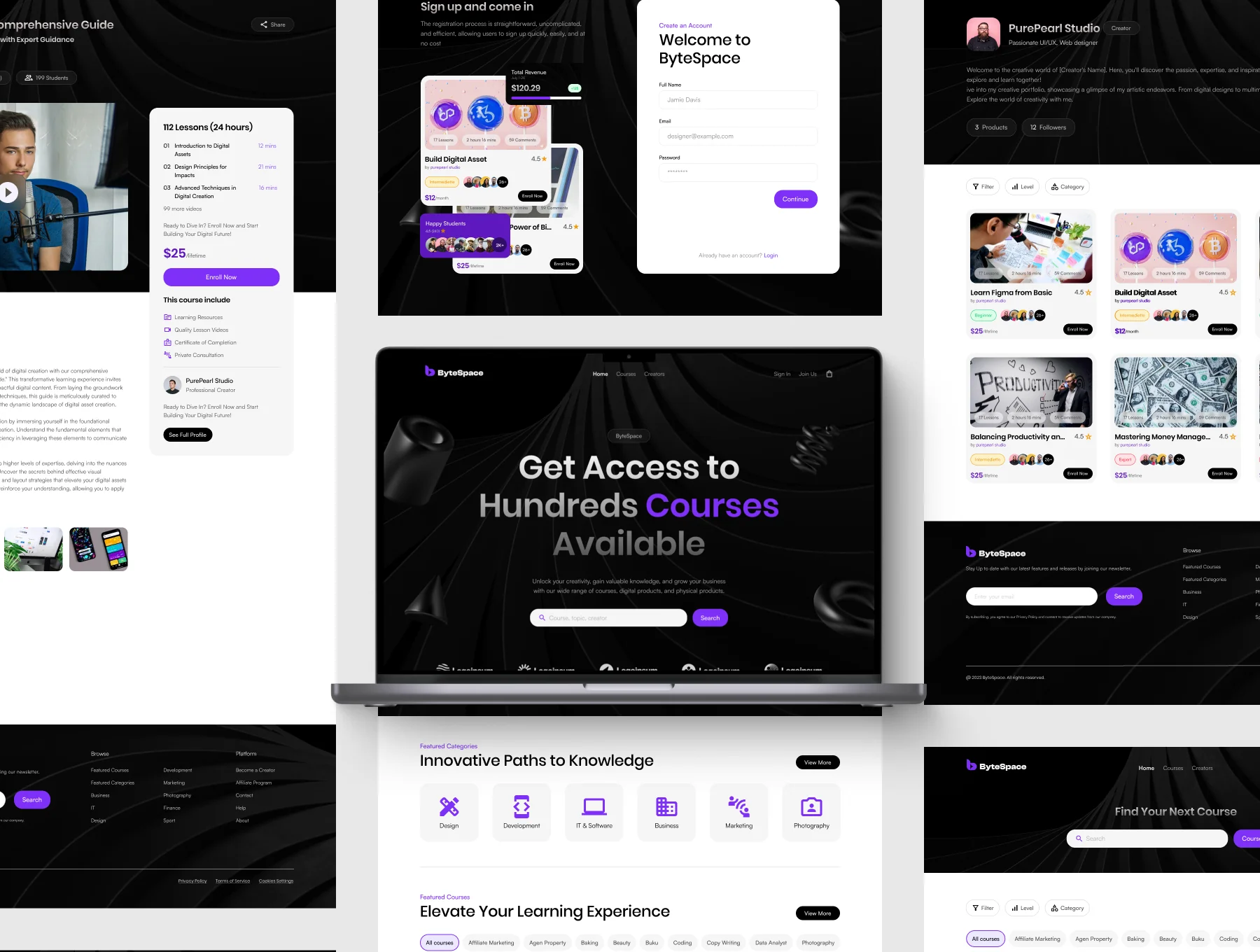 ByteSpace - Online Course Website UI KIt 4