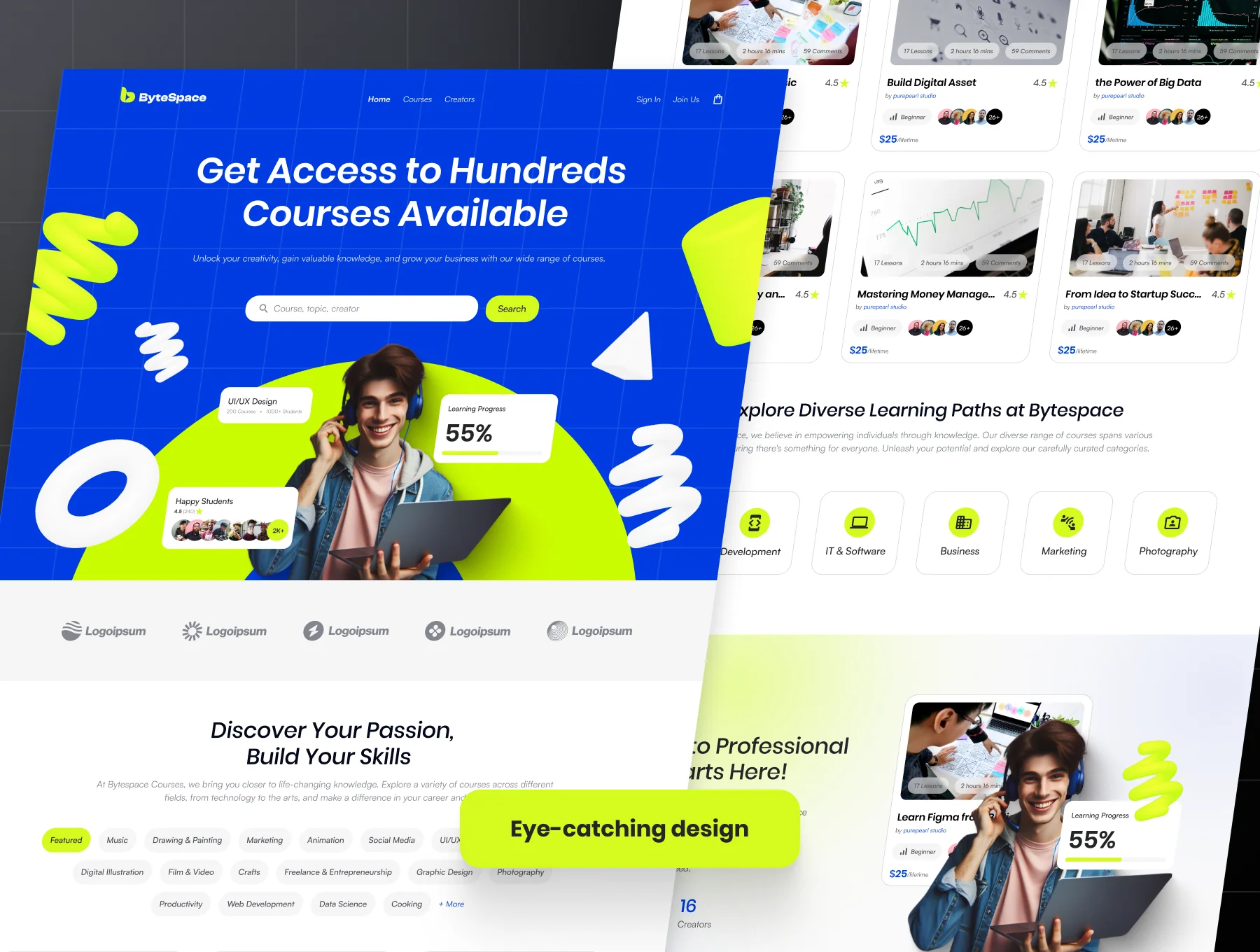ByteSpace - Online Course Website UI Kit 3
