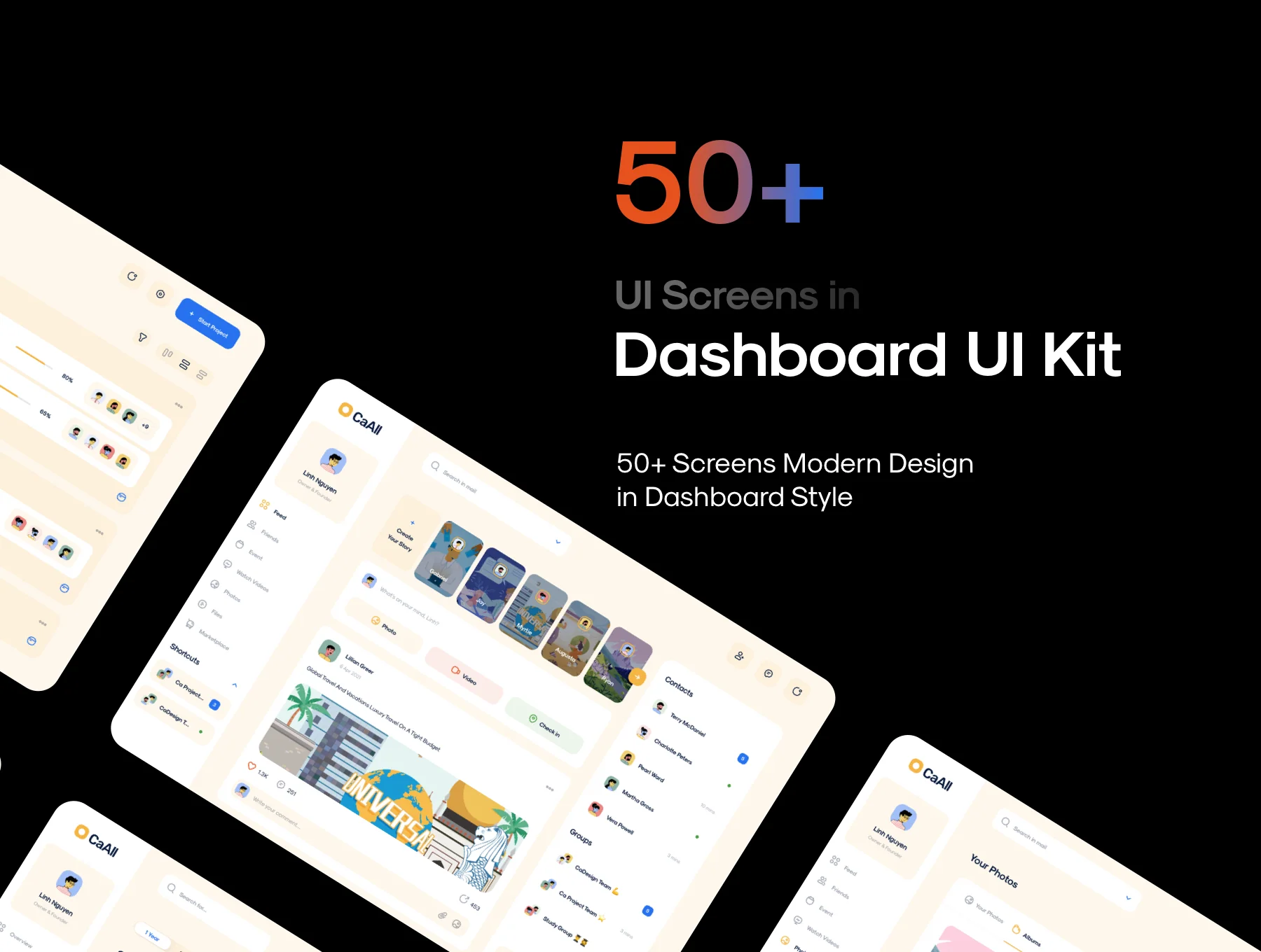 CaAll Dashboard & App UI Kit 6
