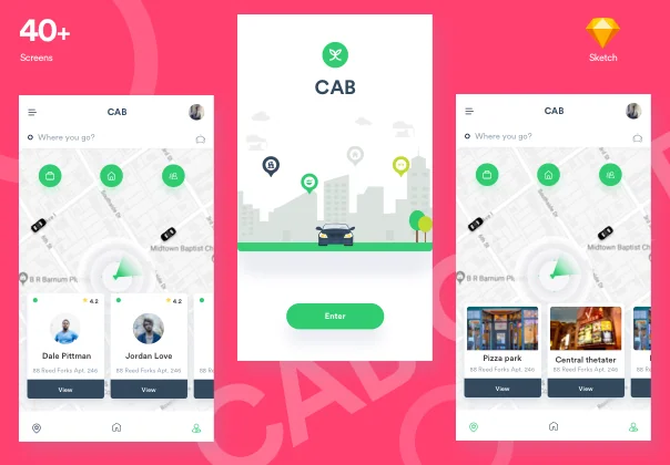 Cab Booking UI Kit