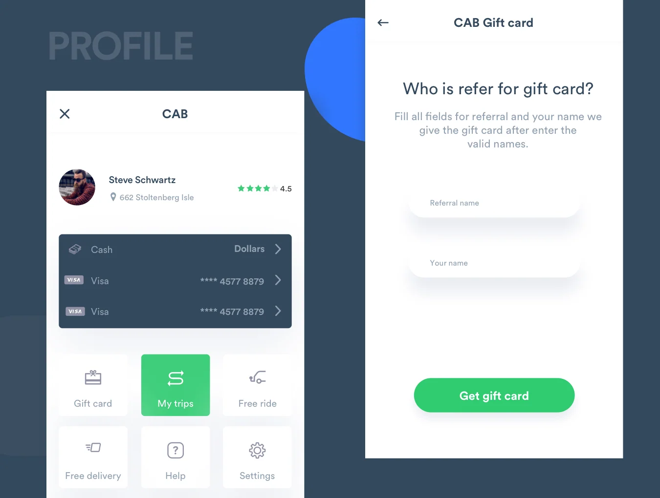 Cab Booking UI Kit 2