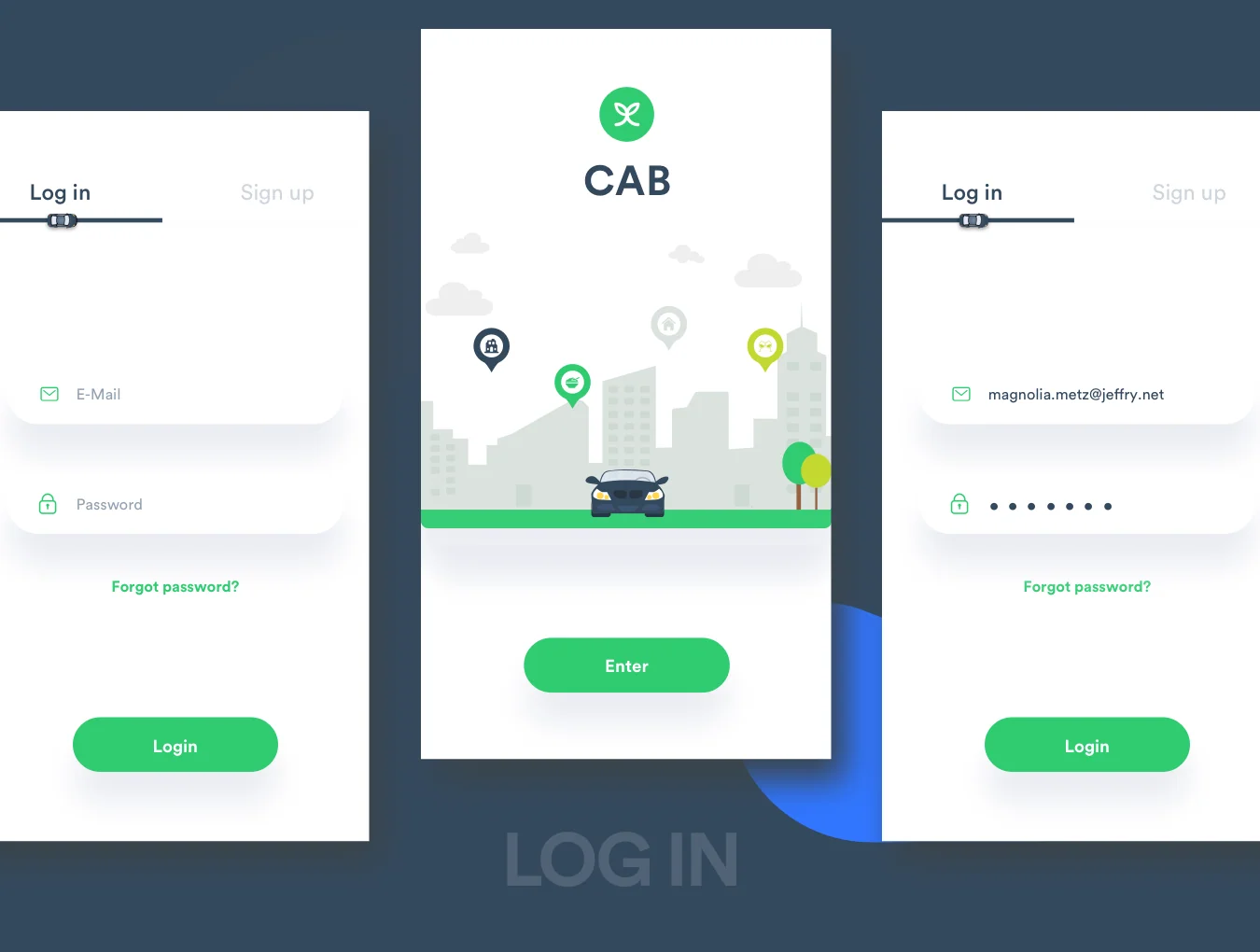 Cab Booking UI Kit 4