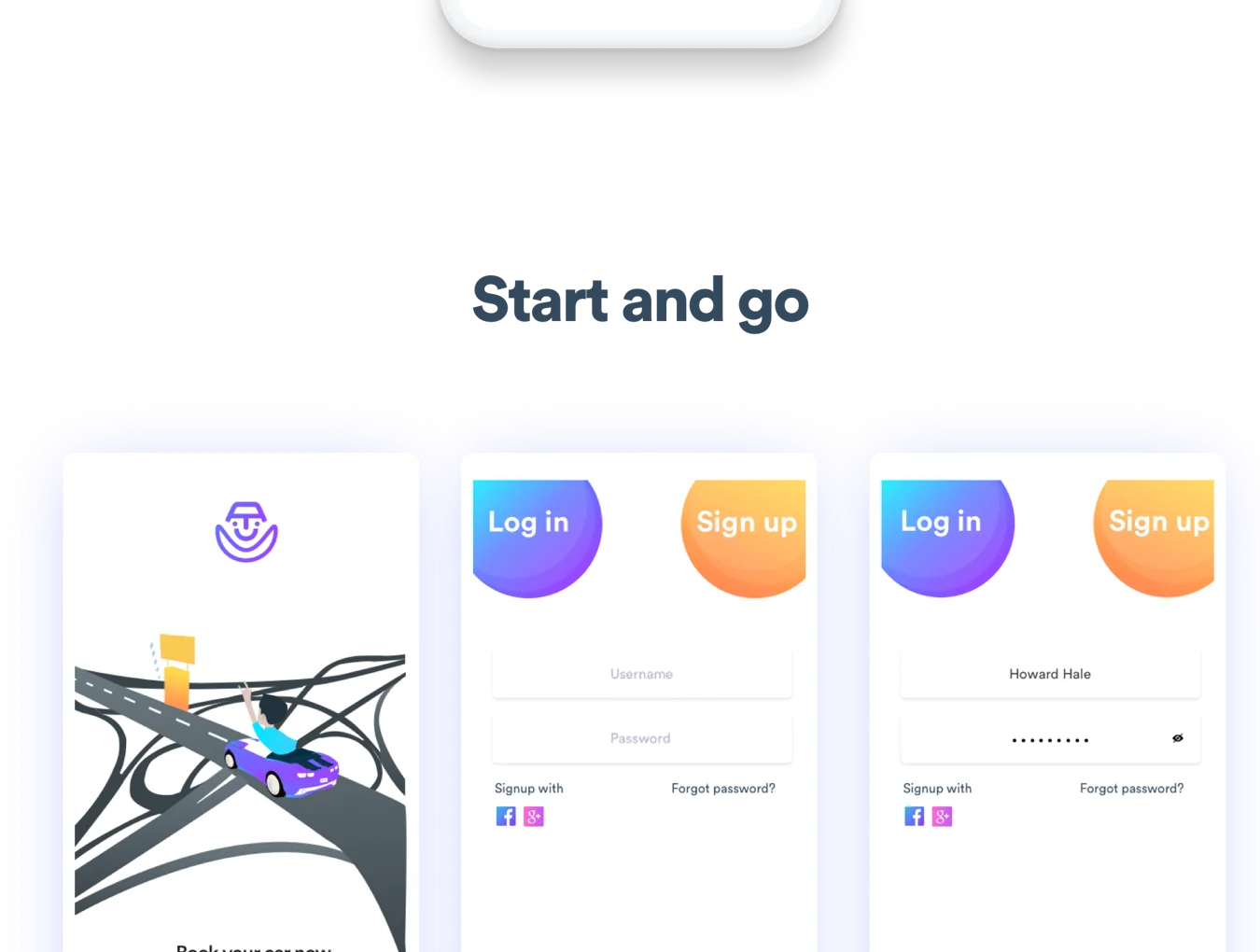Cab-Booking-UIkit 3