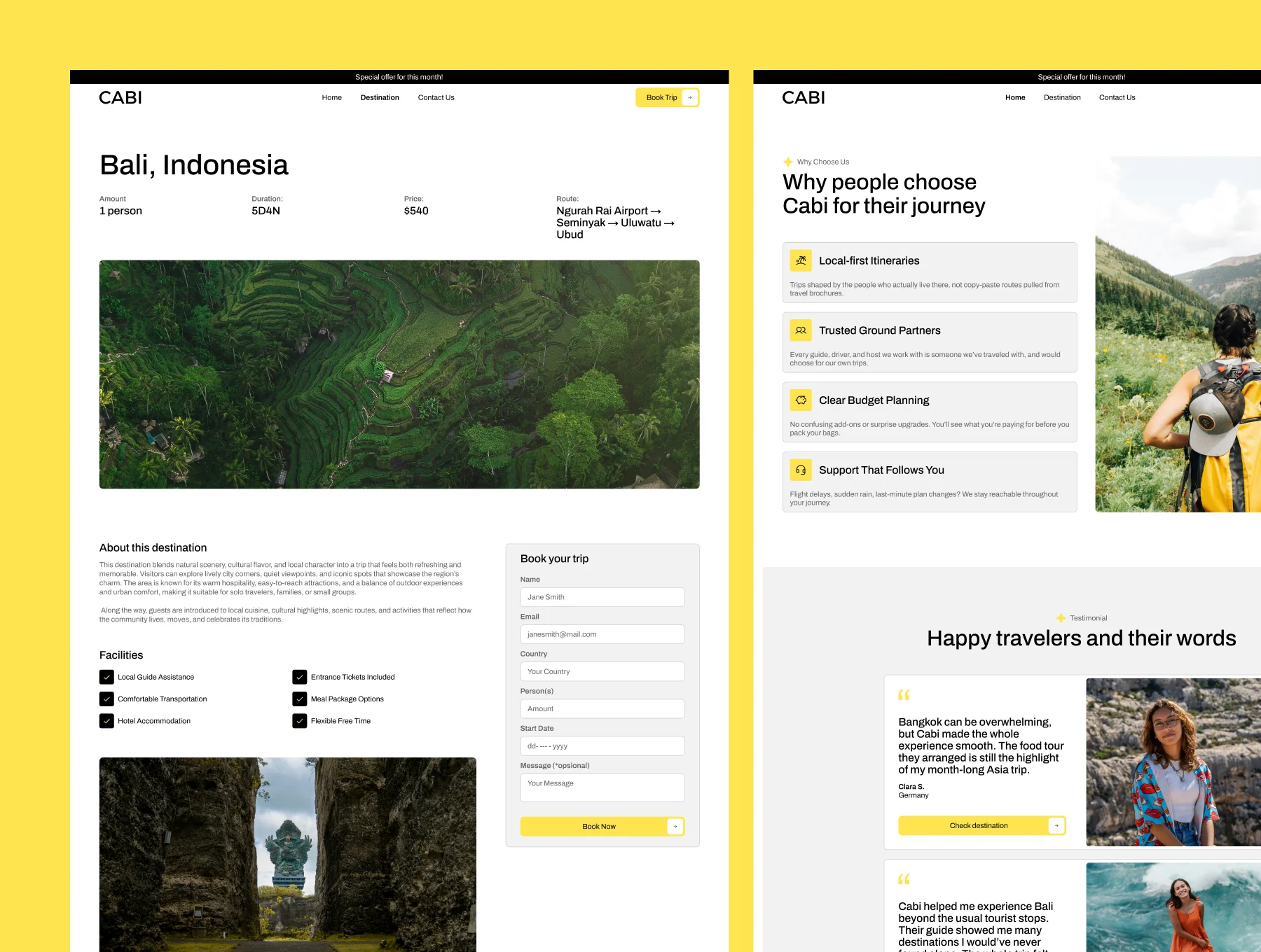 CABI - Travel Agency Framer Template 4