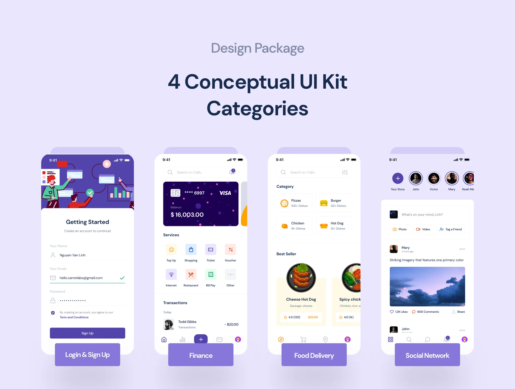 CaBu Multi-Purpose iOS UI Kit 3